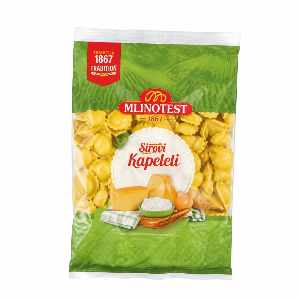 Sirovi kapeleti Mlinotest 500 g Akcija v trgovini Mercator
