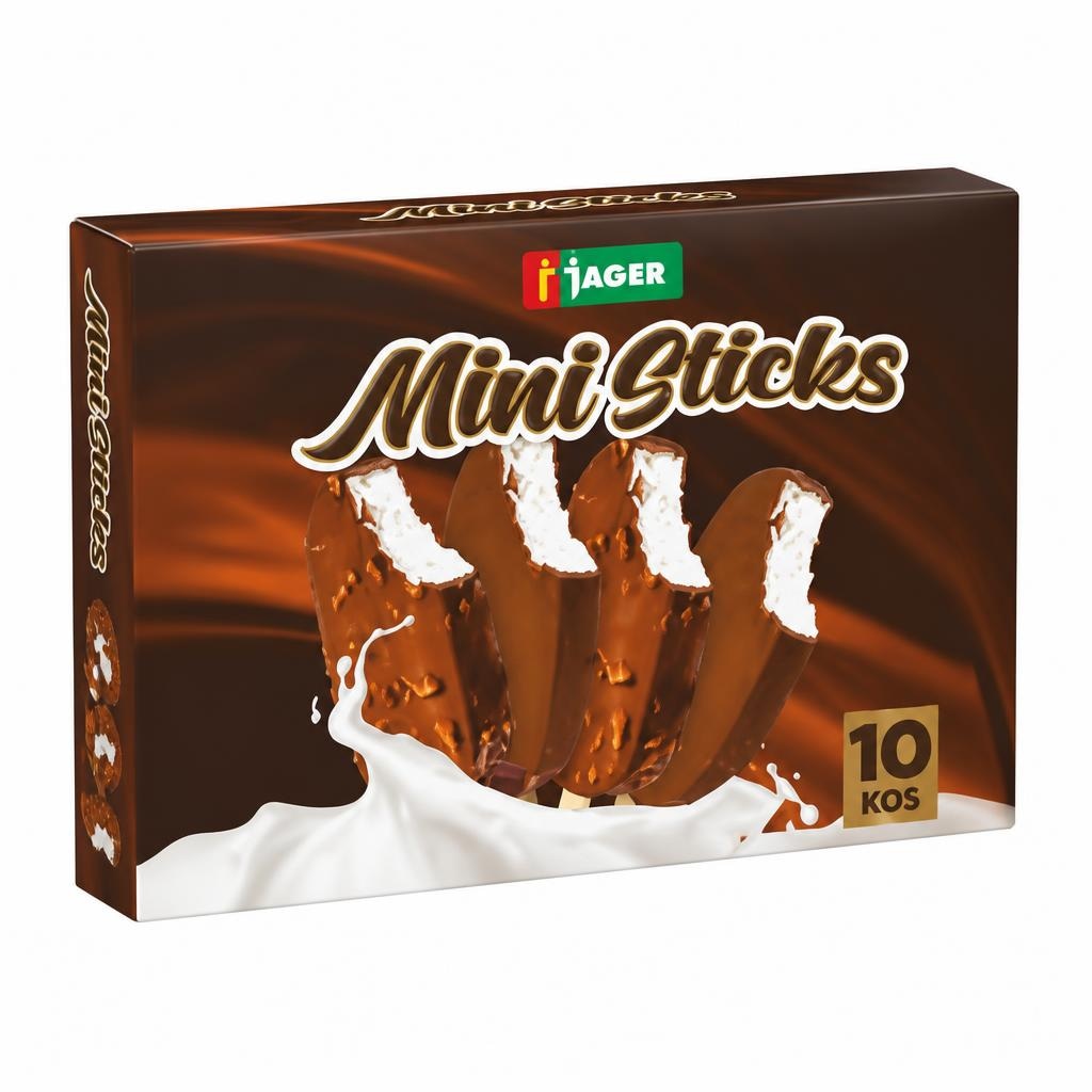 Sladoled na palčki Jager Mini Sticks 10 kos - Akcija v trgovini Jager