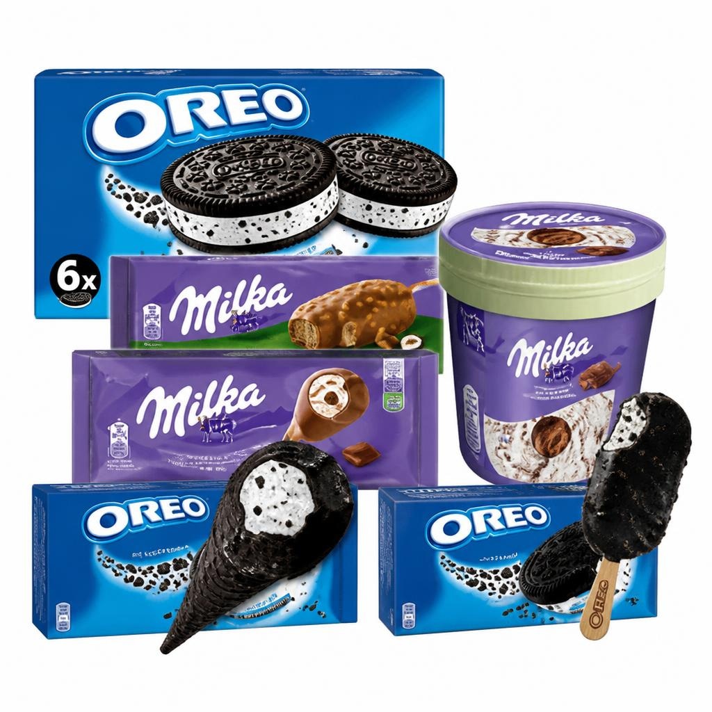 Vsi sladoledi Oreo in Milka Oreo, Milka Akcija v trgovini E.Leclerc