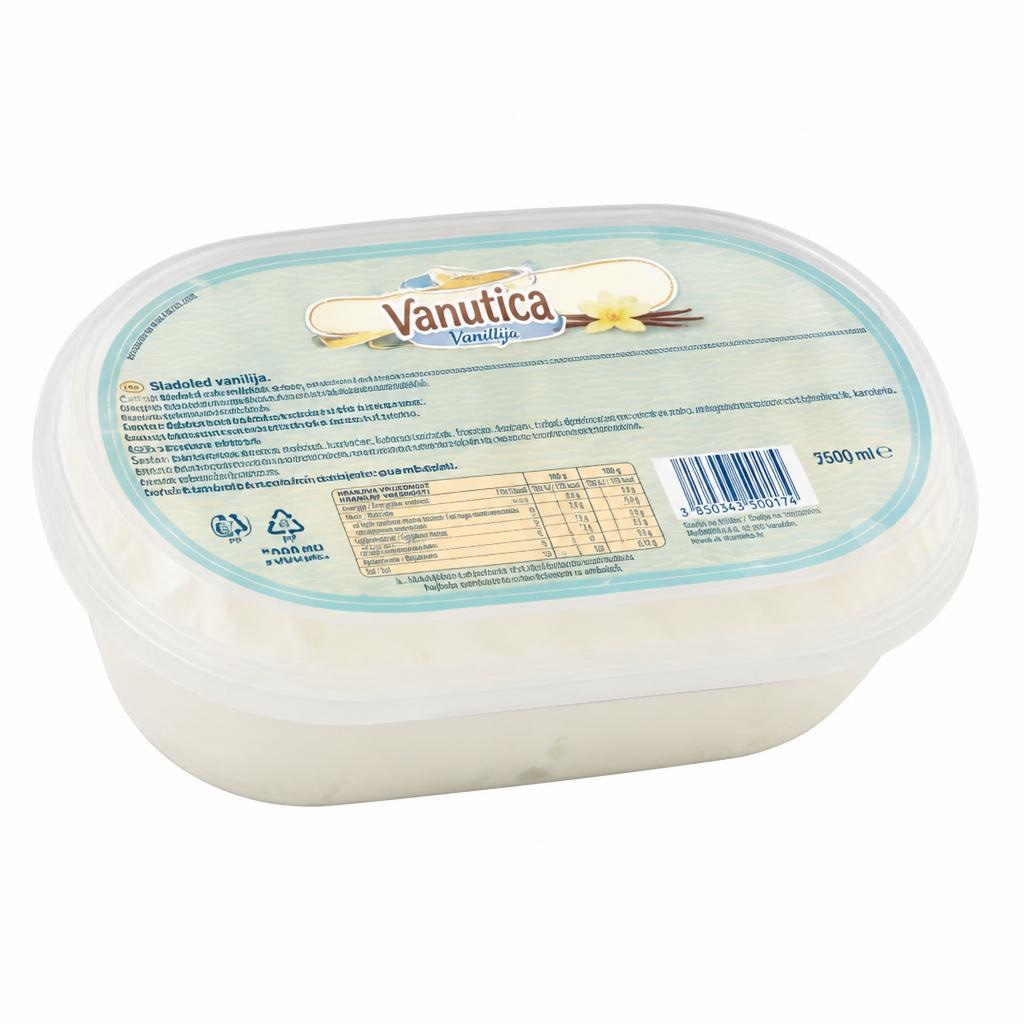 Sladoled v banjici, vanilja 500 g Akcija v trgovini Eurospin