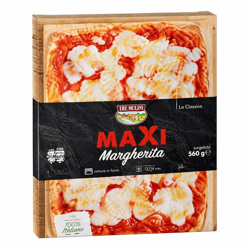 Pica Margherita Maxi 560 g TRE MULINI Akcija v trgovini Eurospin