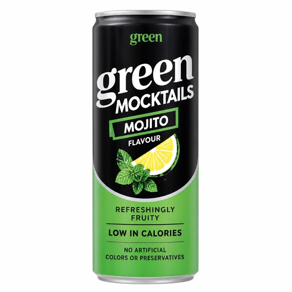 Gazirana pijača Green Mocktails 0,33 l Akcija v trgovini E.Leclerc