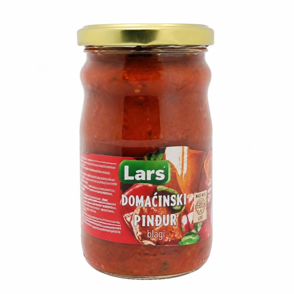 Pravi domači makedonski pindjur Blagi 680 g Lars Akcija v trgovini Jager