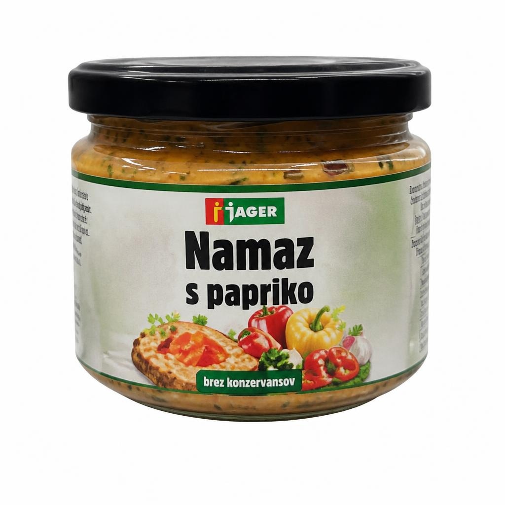 Zelenjavni namaz s papriko Jager 330 ml Akcija v trgovini Jager