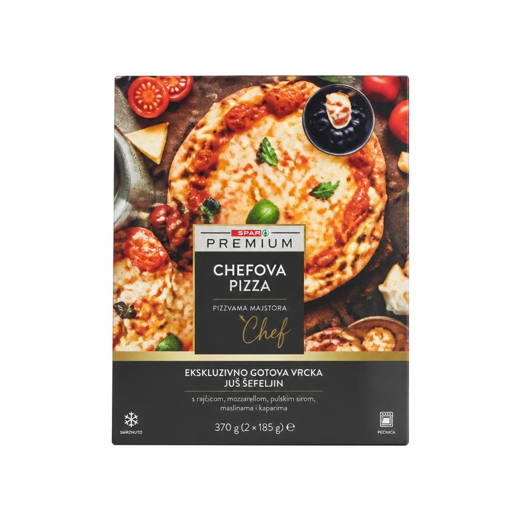 Chefova pizza 370 g, 395 g ali 420 g SPAR PREMIUM Akcija v trgovini Spar