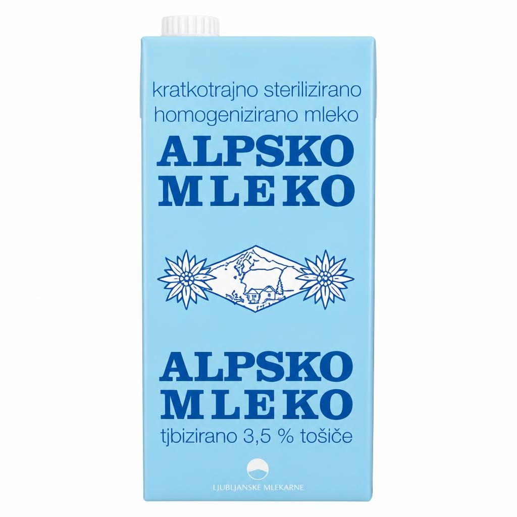 Ljubljanske mlekarne Alpsko mleko 1 l Akcija v trgovini Lidl