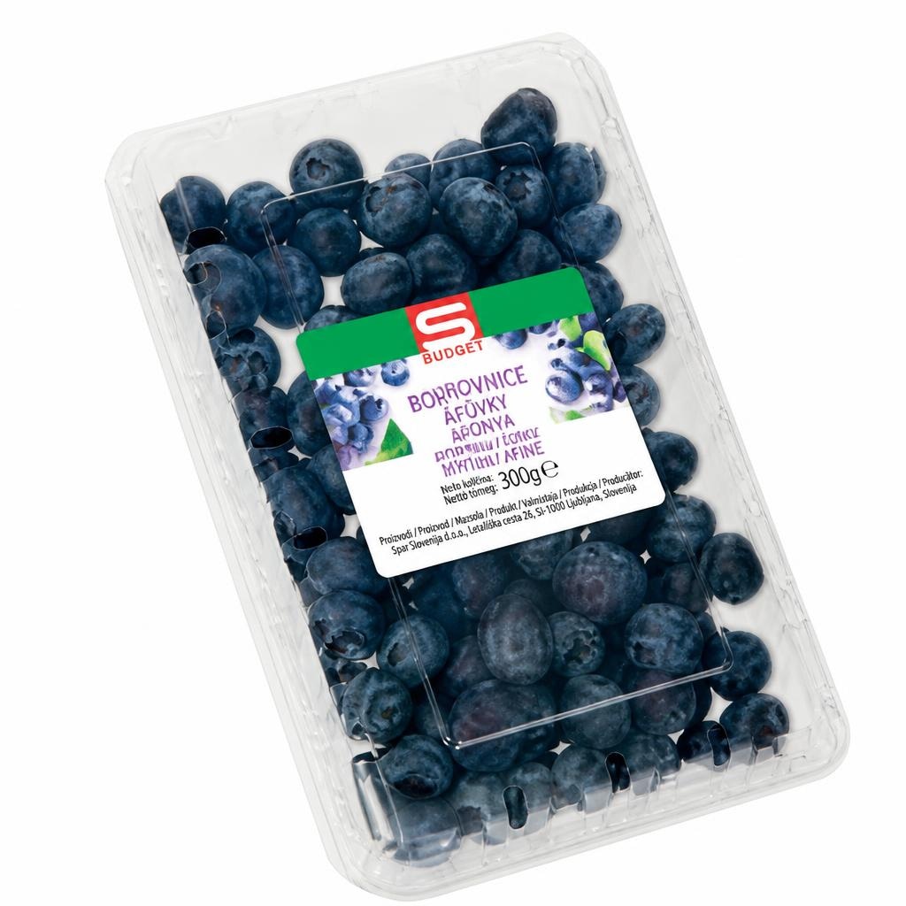 Borovnice 300 g Budget - Akcija v trgovini Spar