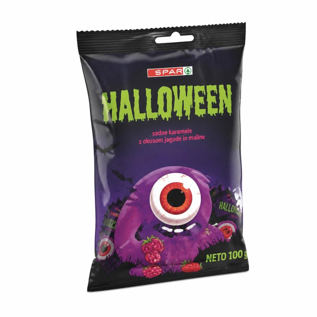 Bonboni Halloween sadne karamеле z okusom jagode in maline 150 g Akcija v trgovini Spar