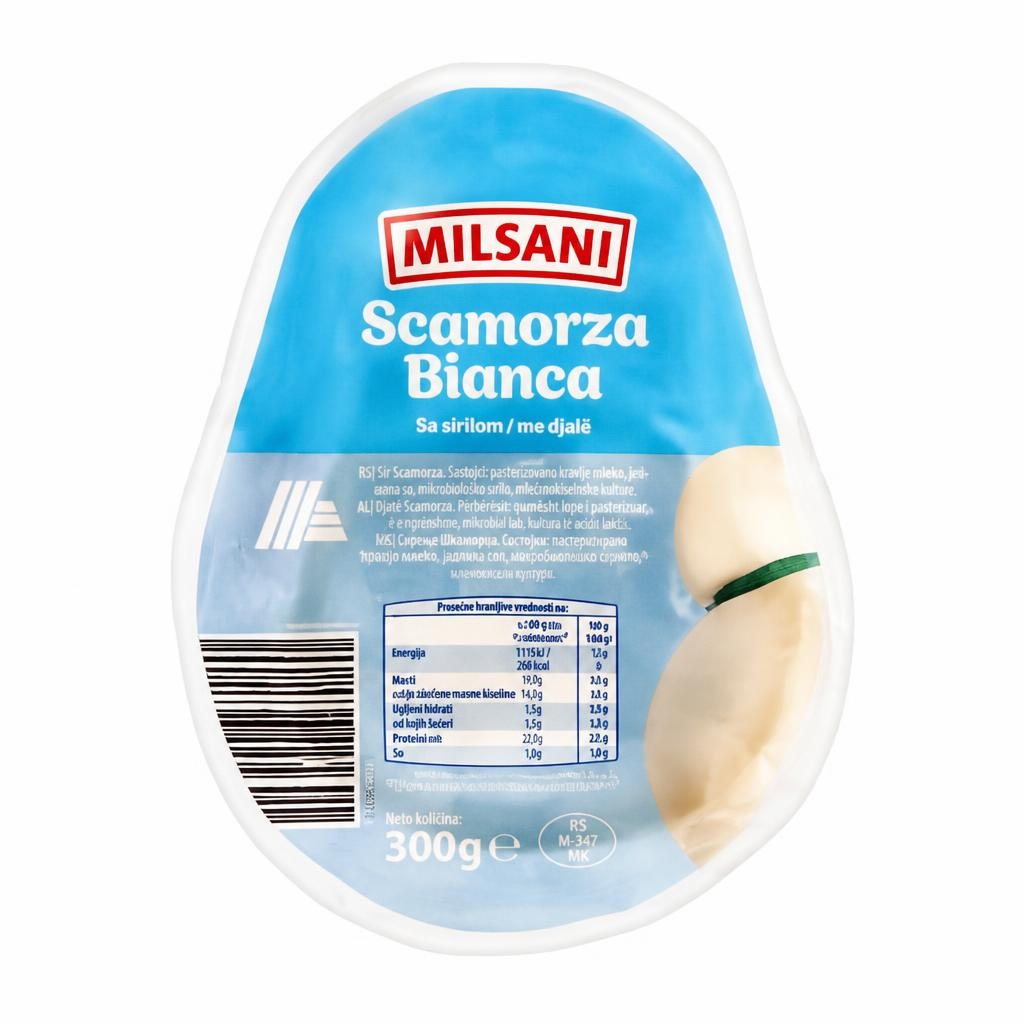 Milsani sir scamorza bela 300 g Akcija v trgovini Hofer