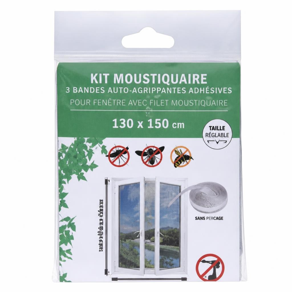 Mreža za zaščito pred insekti 130 x 150 cm, v beli barvi Akcija v trgovini E.Leclerc