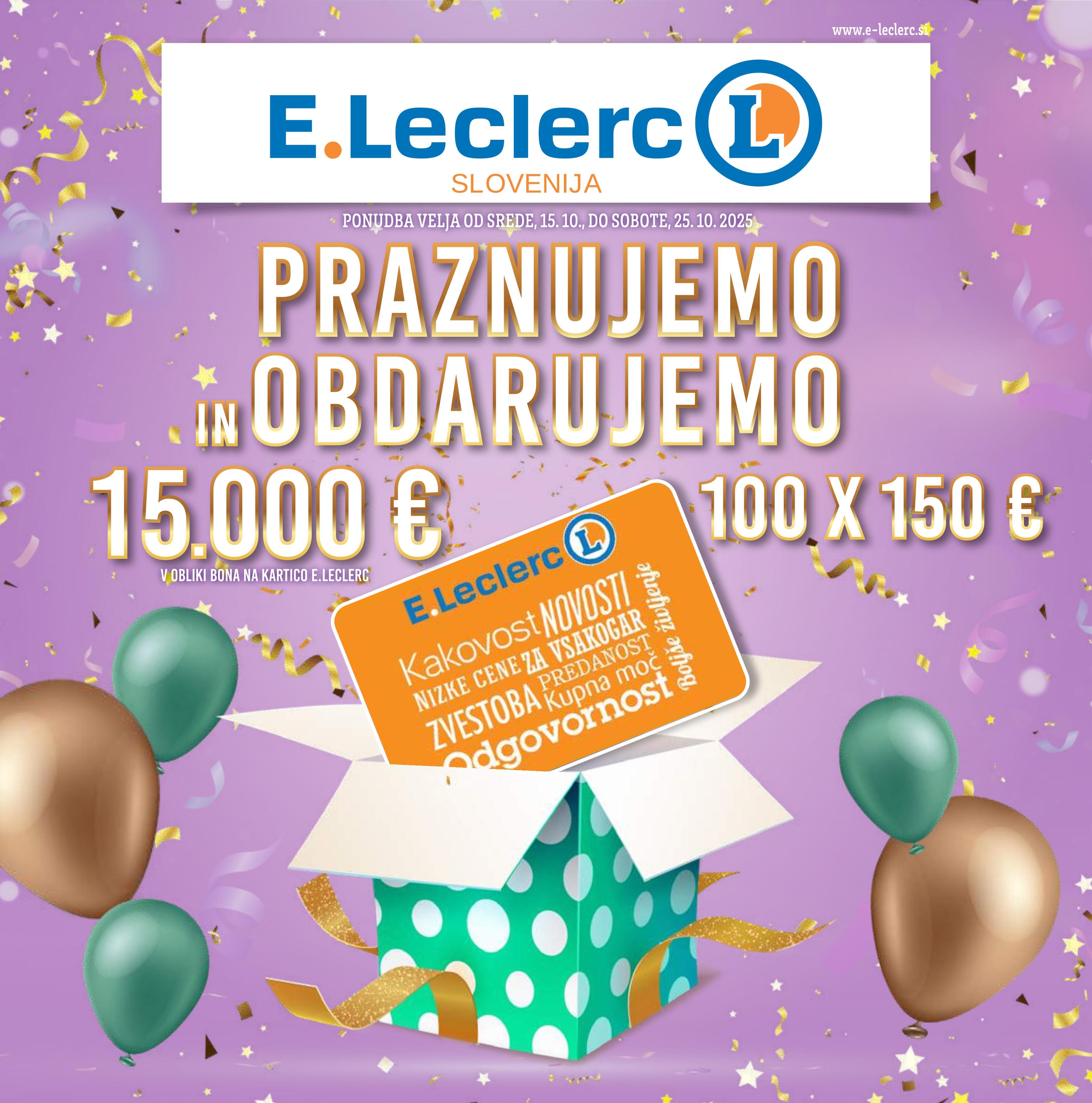 Stran 1. E.Leclerc kataloga - Akcije od 15.10. do 25.10.2025.