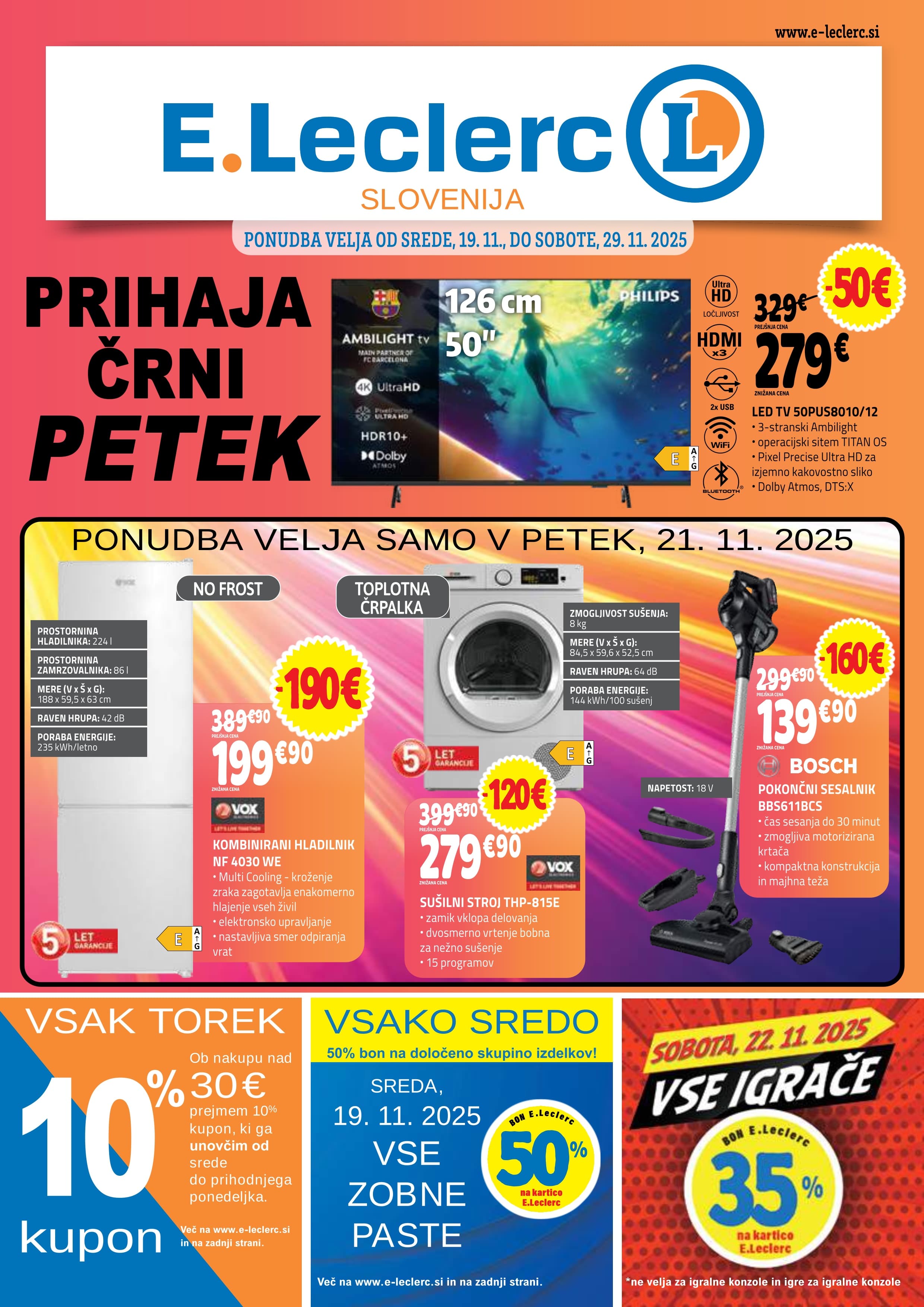 Stran 1. E.Leclerc kataloga - Akcije od 19.11. do 29.11.2025.