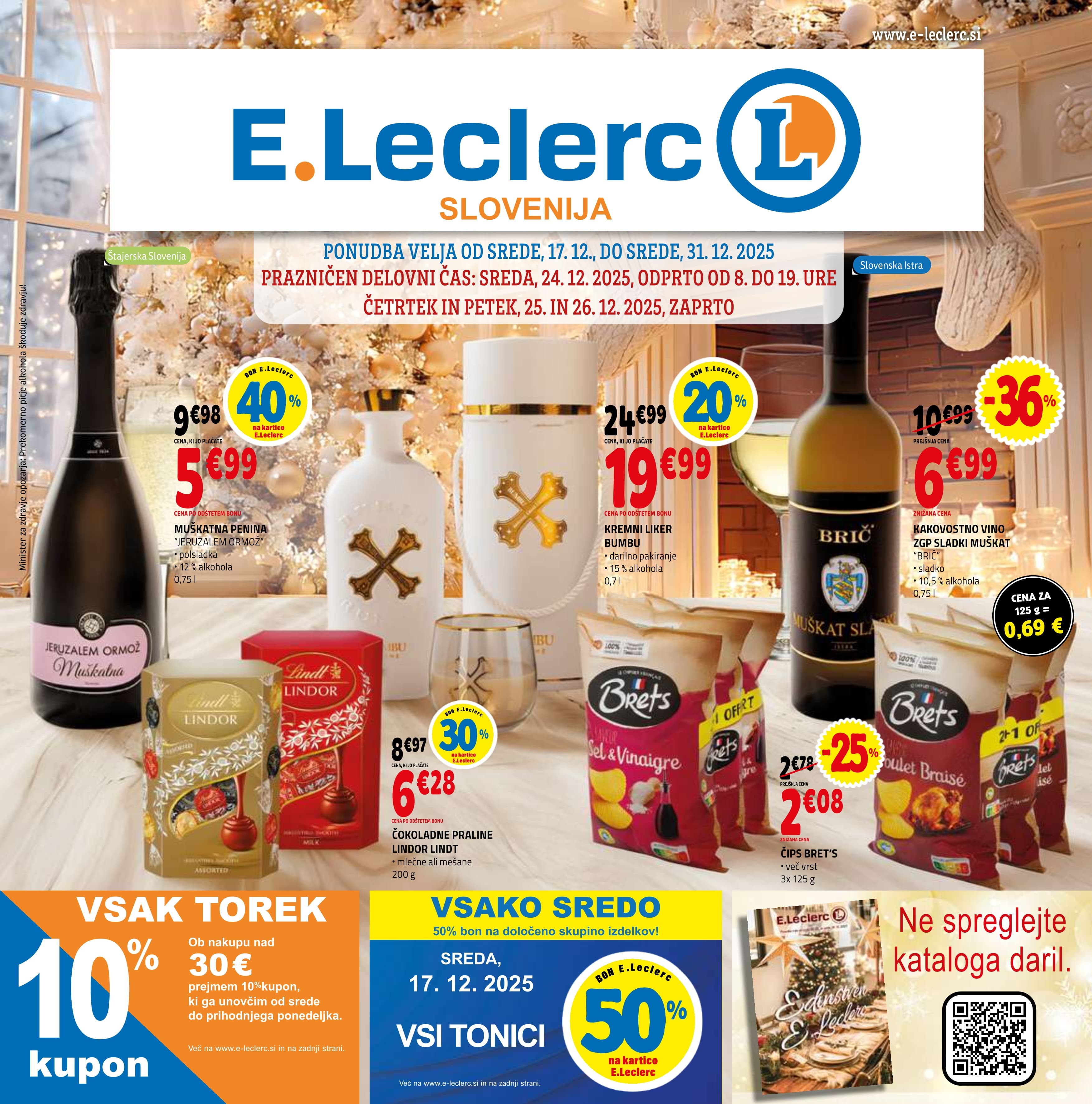 Stran 1. E.Leclerc kataloga - Akcije od 17.12. do 31.12.2025.