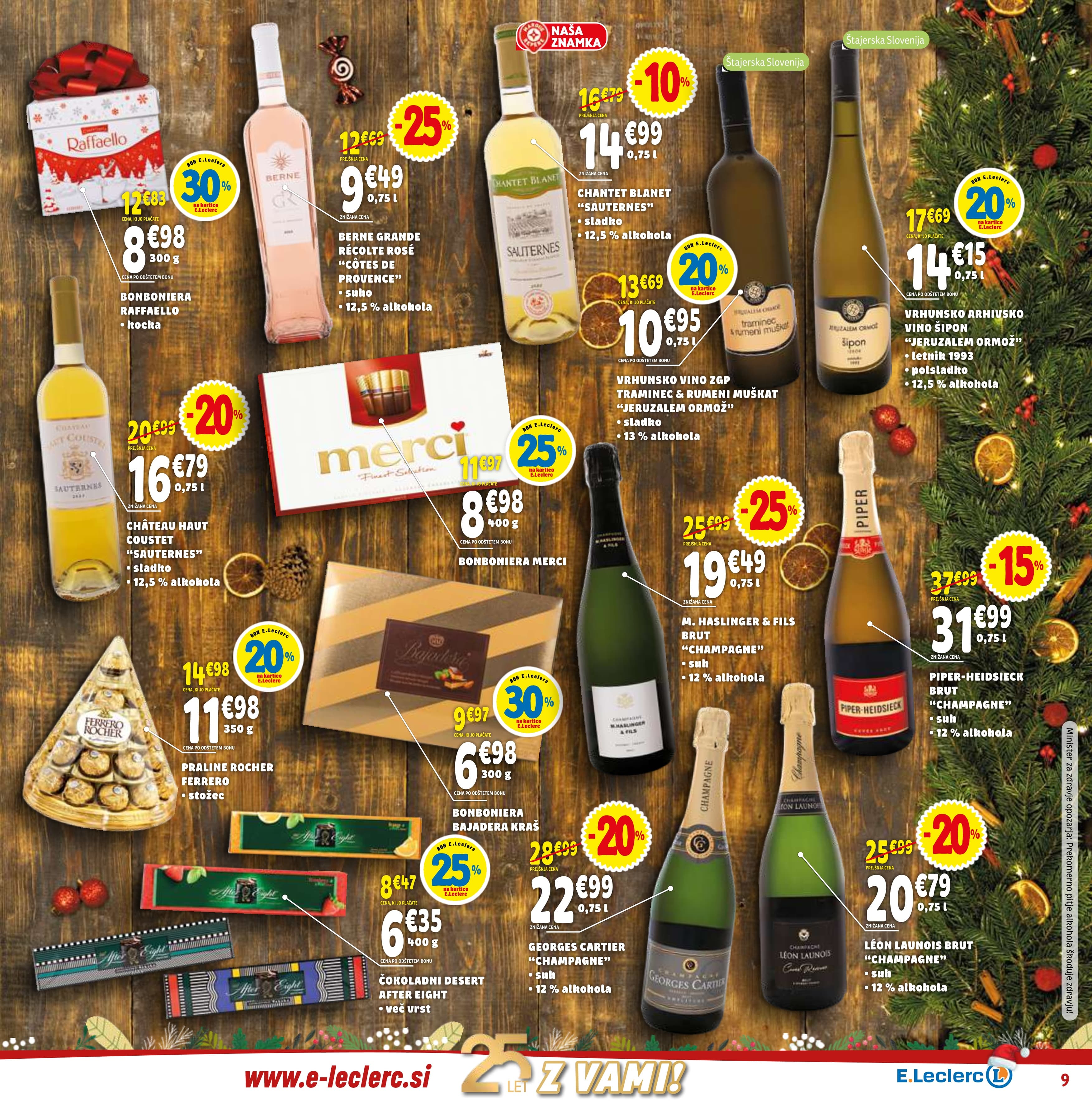 Stran 9. E.Leclerc kataloga - Akcije od 17.12. do 31.12.2025.