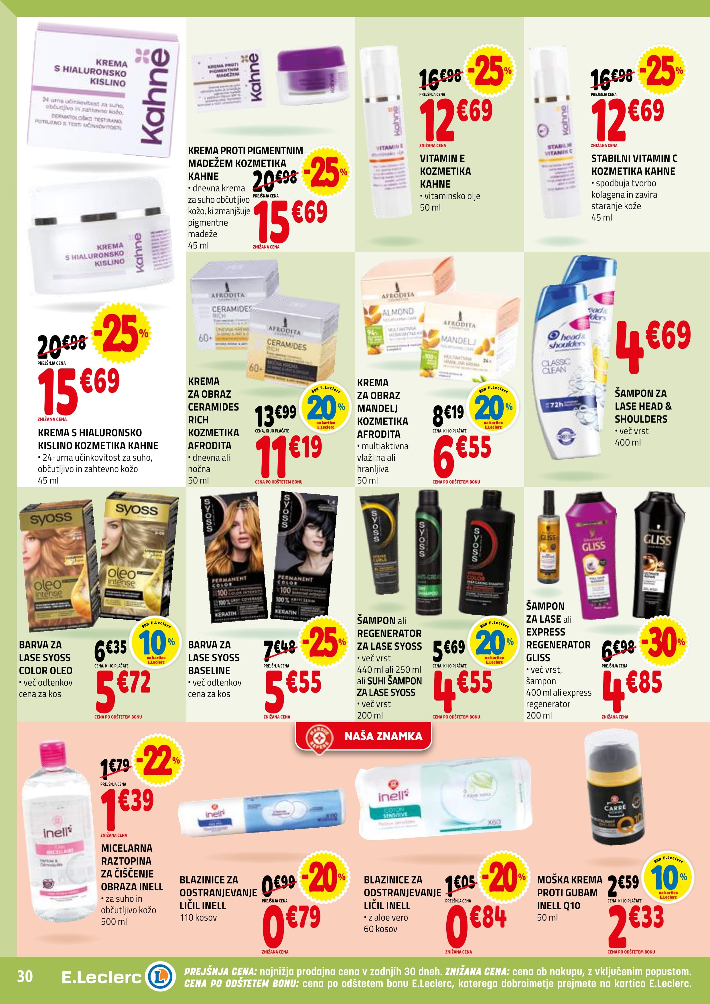 Stran 30. E.Leclerc kataloga - Akcijska ponudba