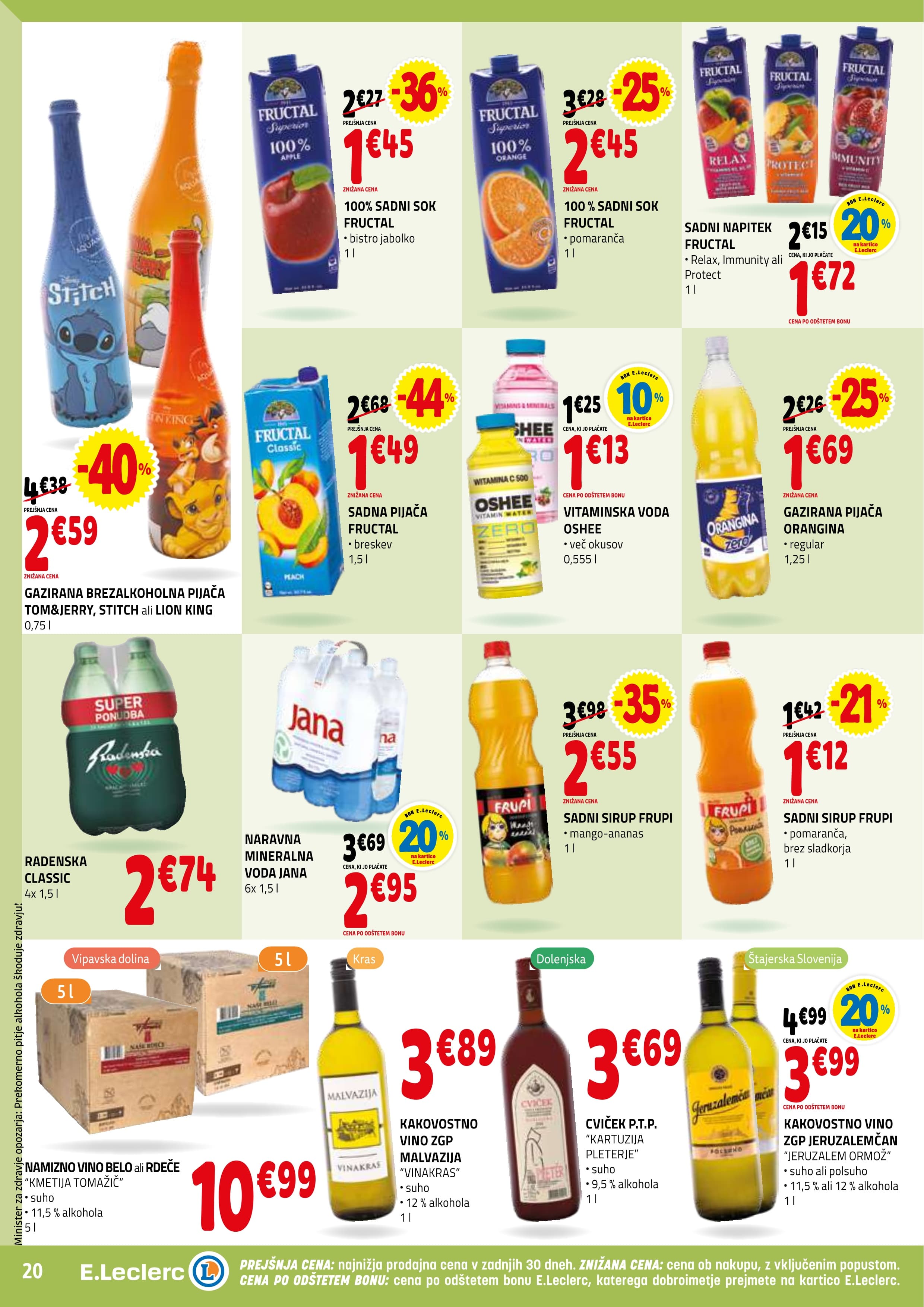 Stran 20. E.Leclerc kataloga - Akcijska Ponudba od Srede