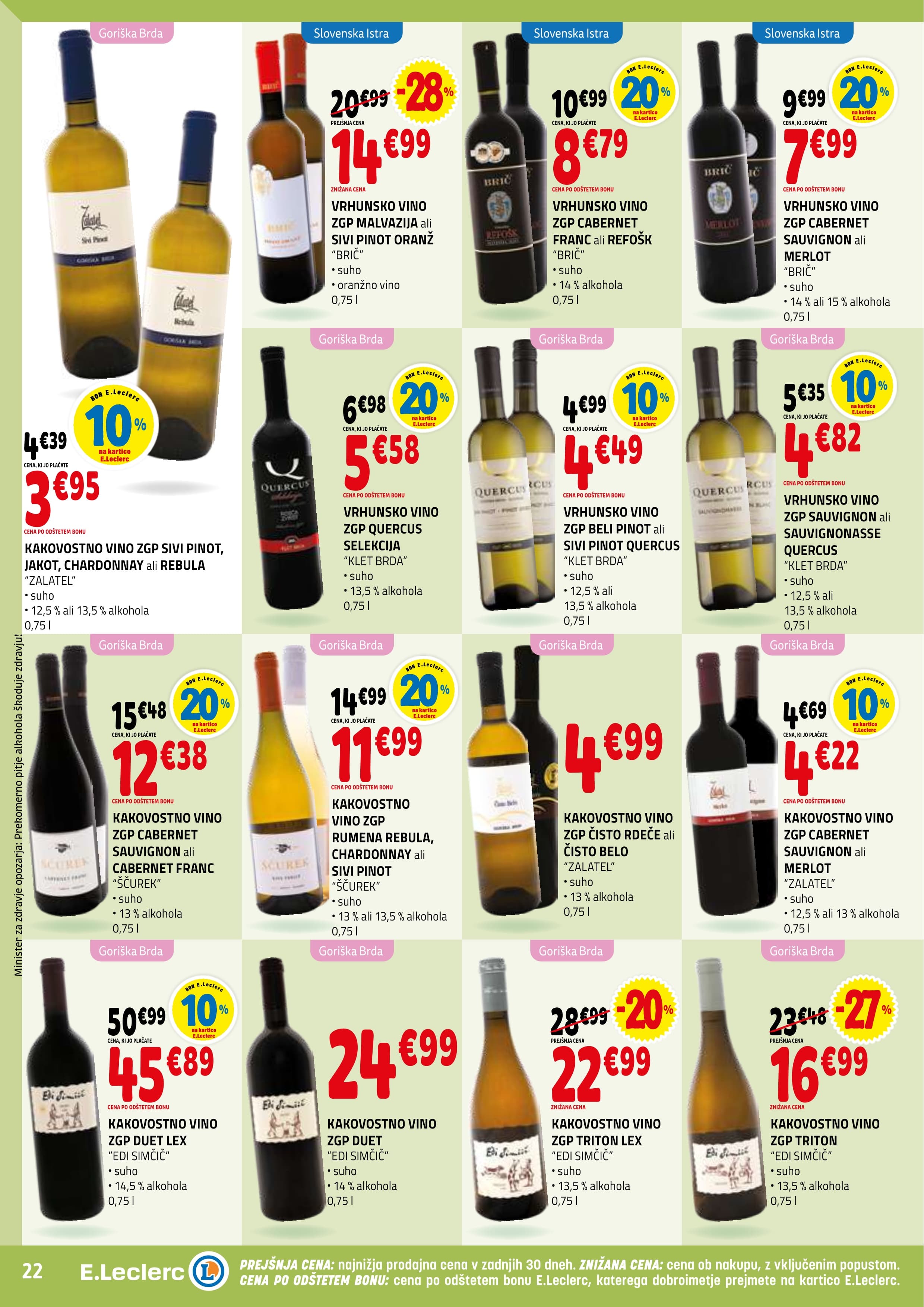 Stran 22. E.Leclerc kataloga - Akcijska Ponudba od Srede