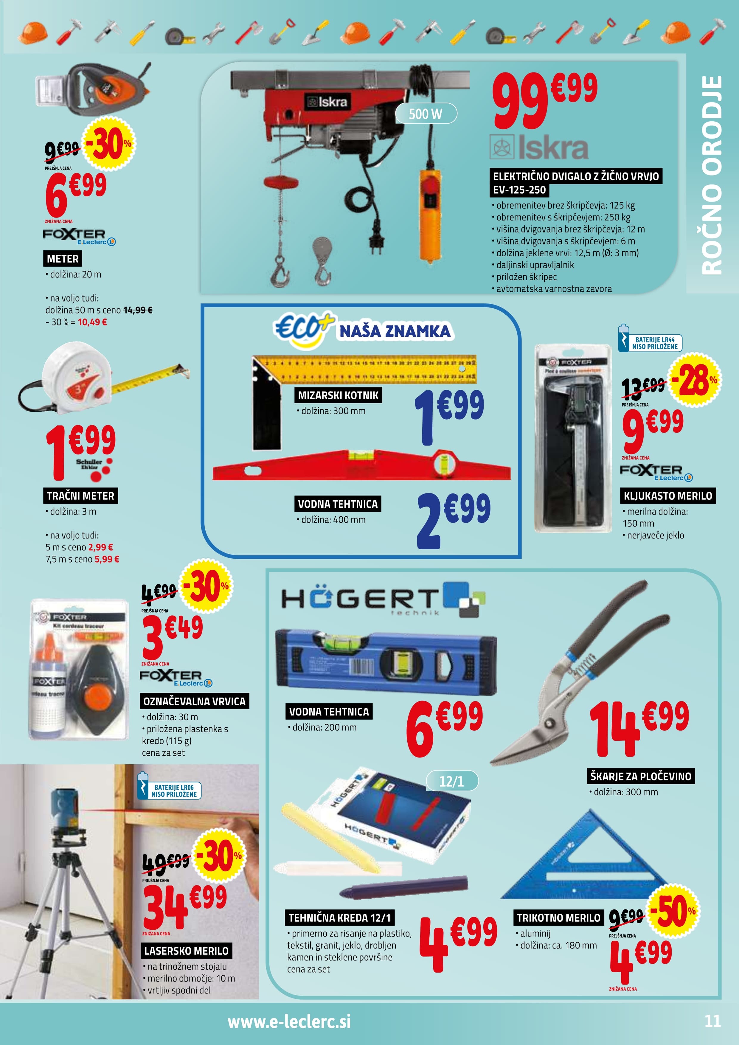 Stran 11. E.Leclerc kataloga - Vse za Mojstre