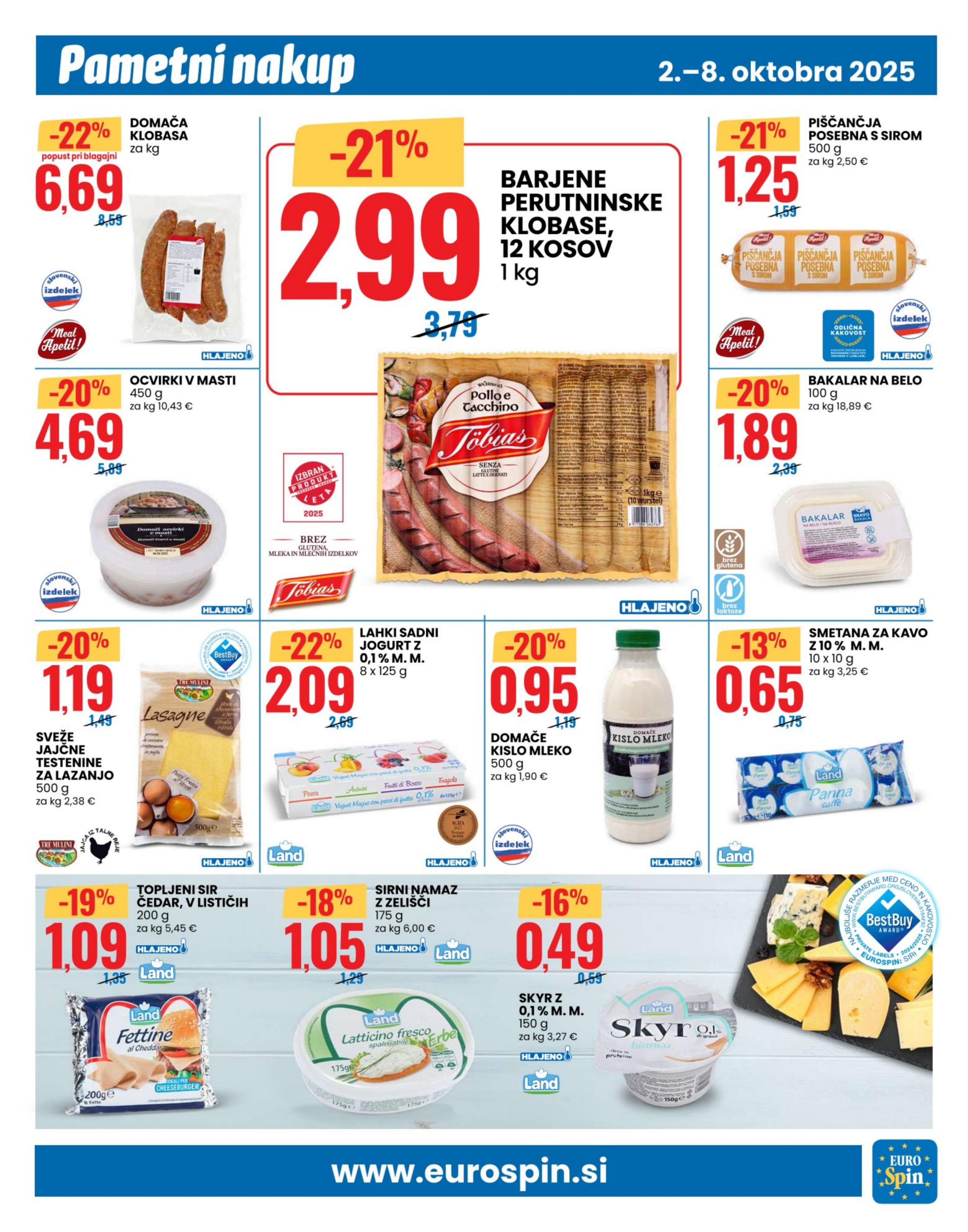 Stran 7. Eurospin kataloga - Akcije od 02.10. do 08.10.2025.