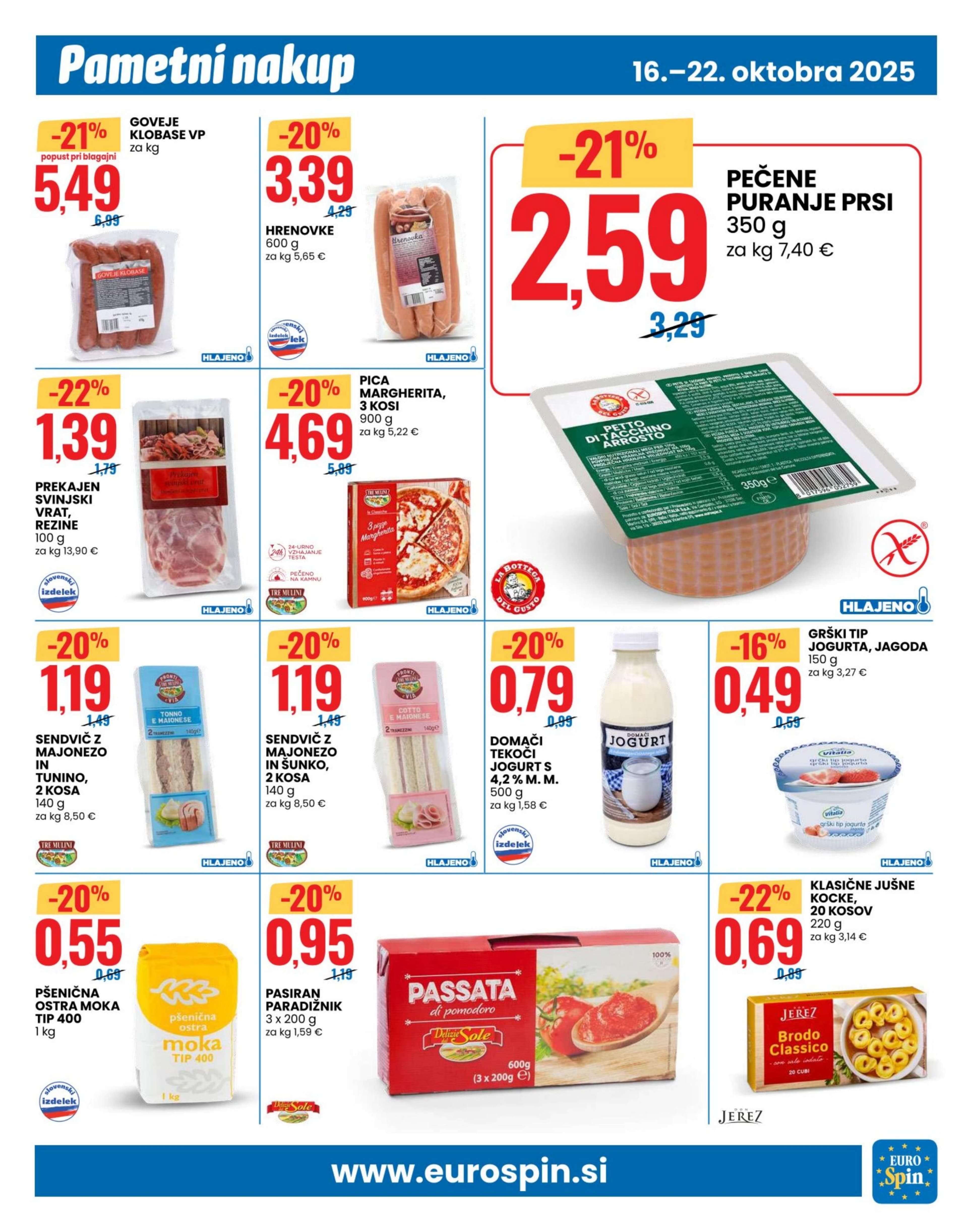 Stran 7. Eurospin kataloga - Akcije od 16.10. do 22.10.2025.