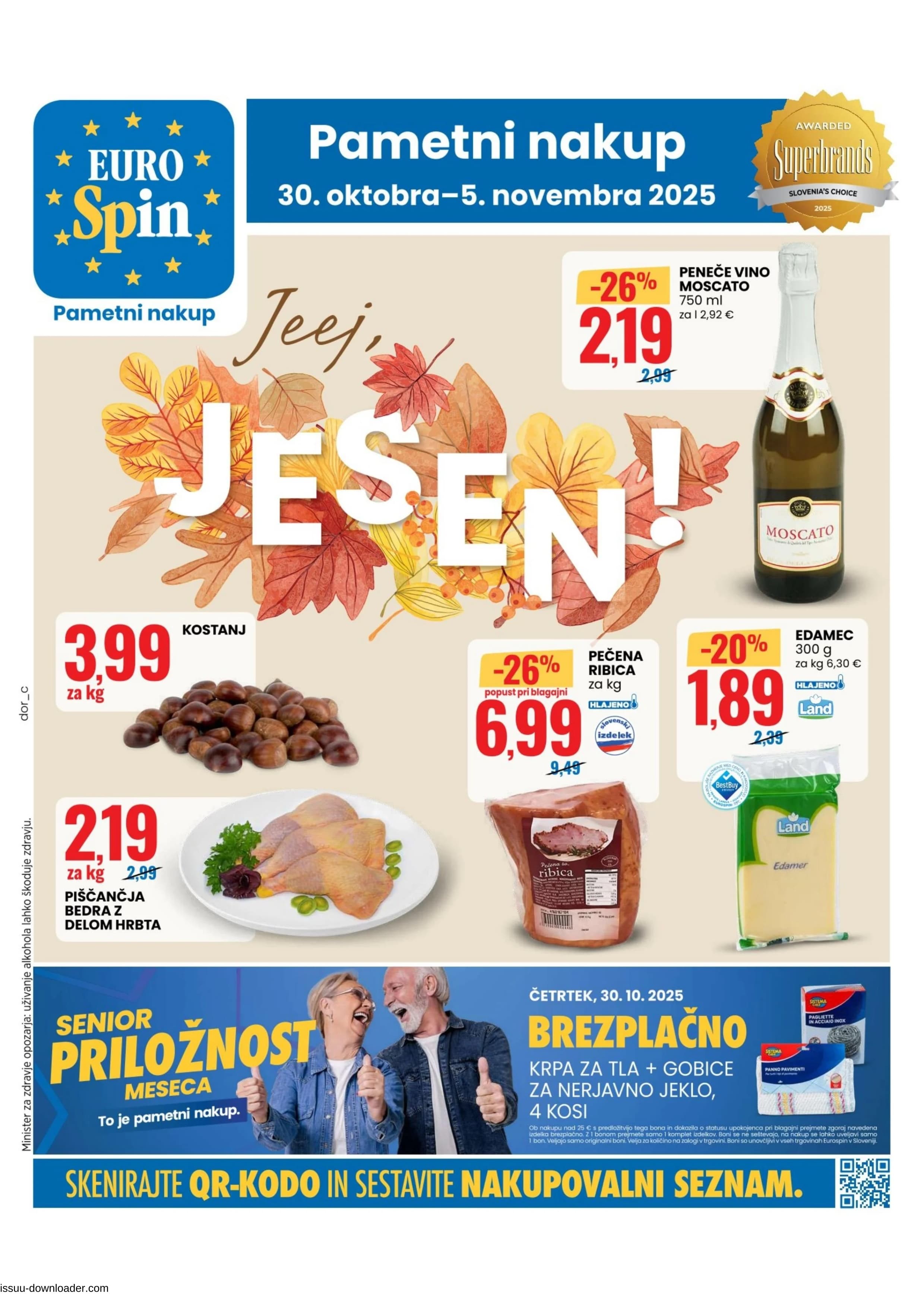 Stran 1. Eurospin kataloga - Akcije od 30.10. do 05.11.2025.