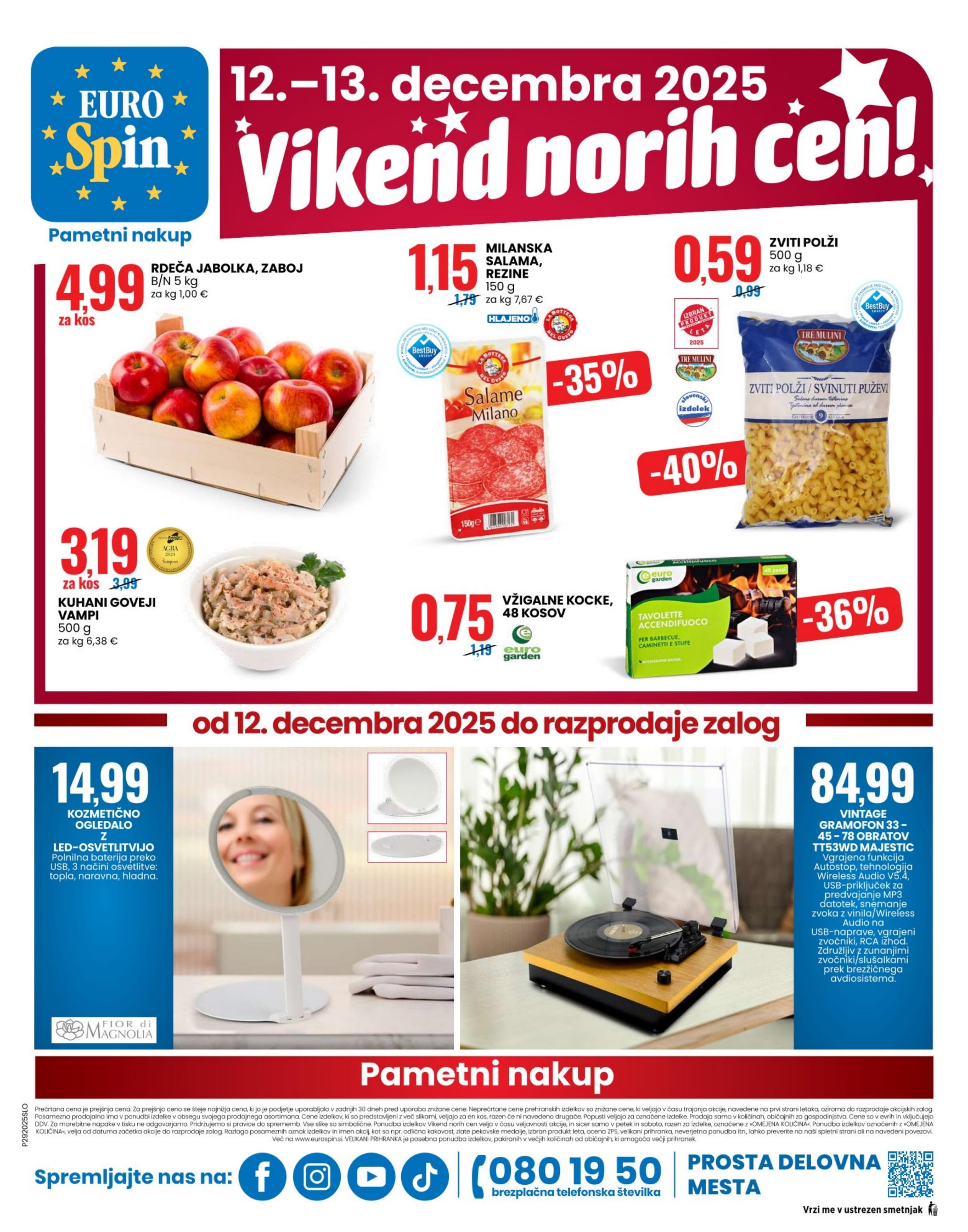 Stran 16. Eurospin kataloga - Akcije od 11.12. do 17.12.2025.