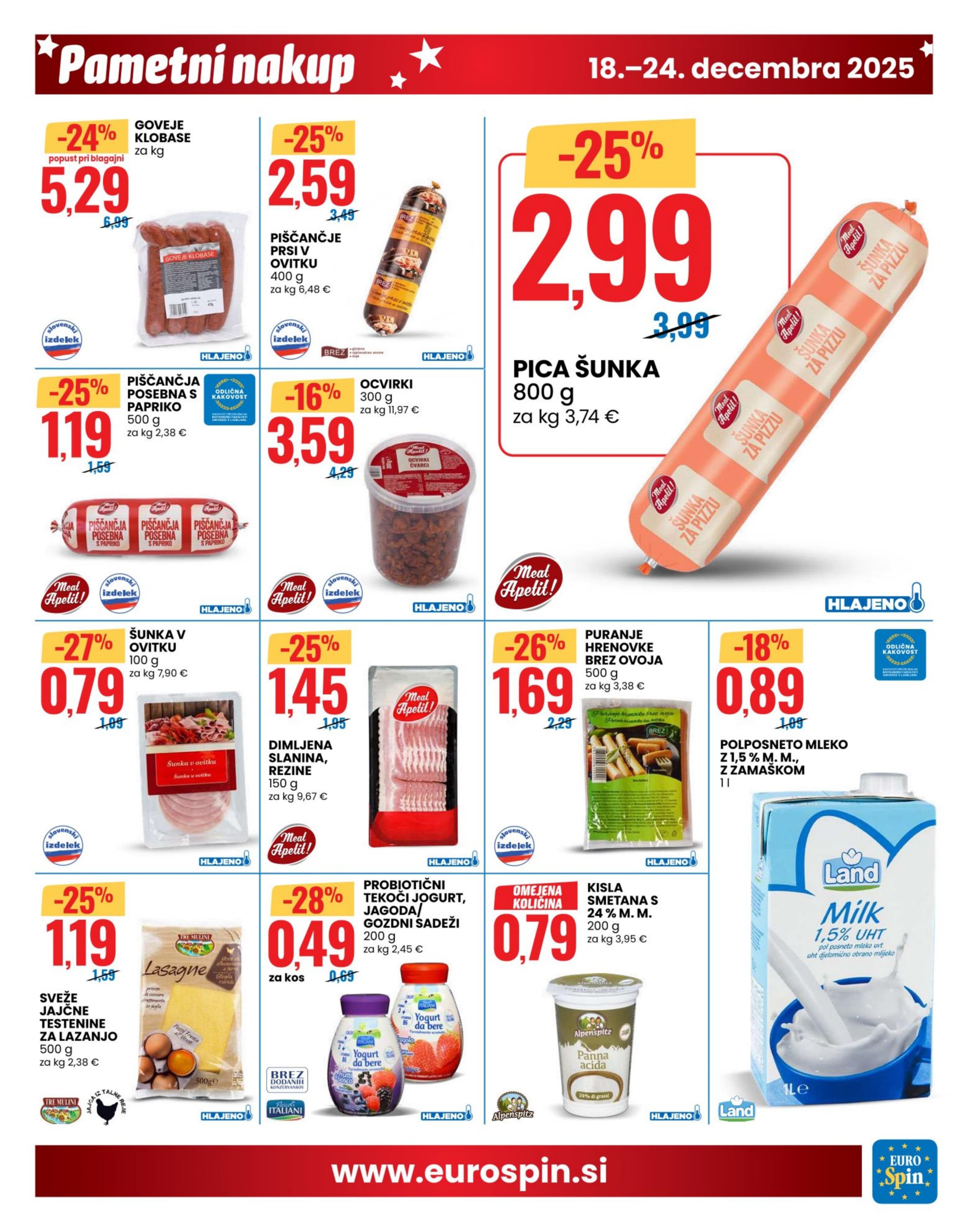 Stran 11. Eurospin kataloga - Akcije od 18.12. do 24.12.2025.