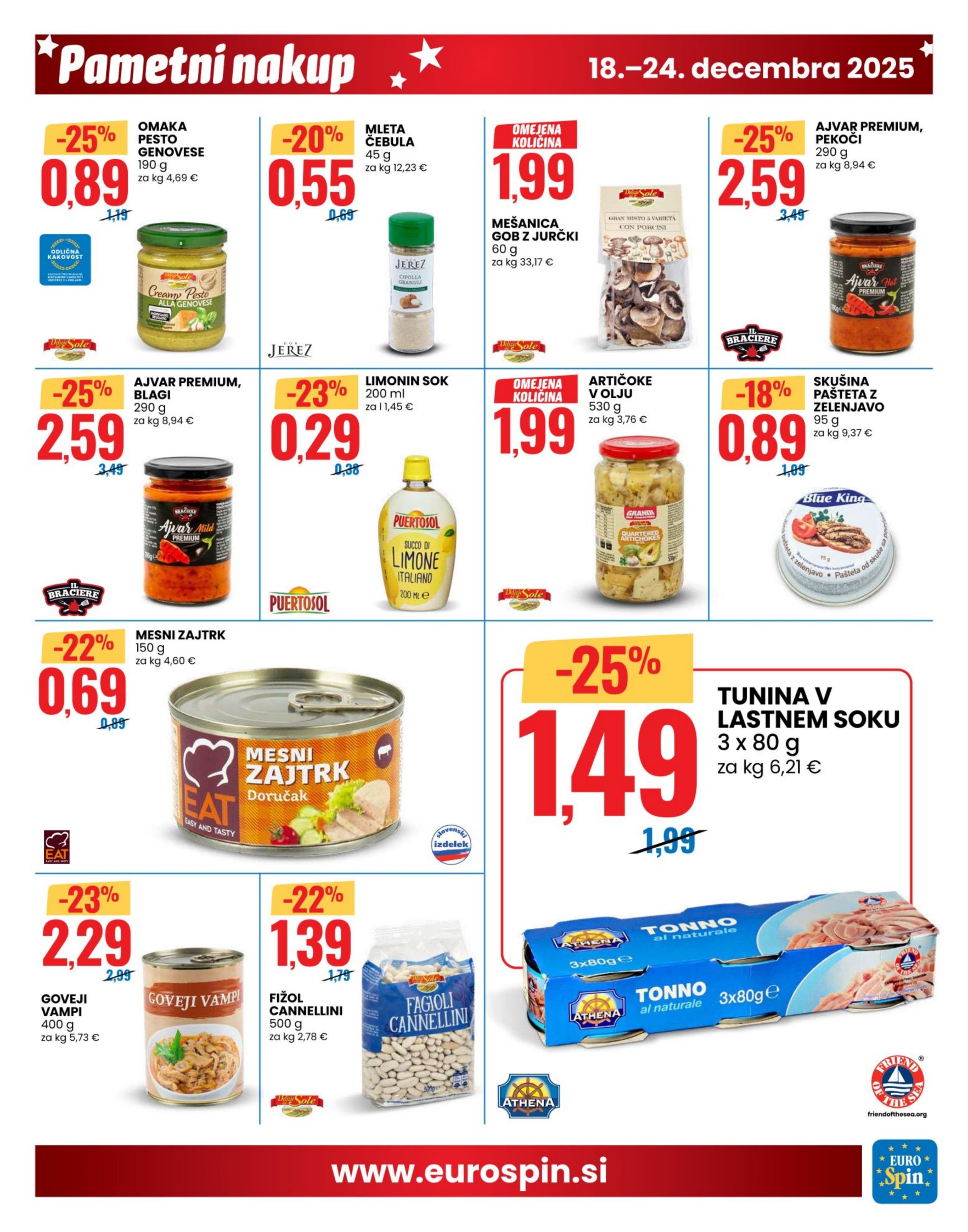 Stran 13. Eurospin kataloga - Akcije od 18.12. do 24.12.2025.