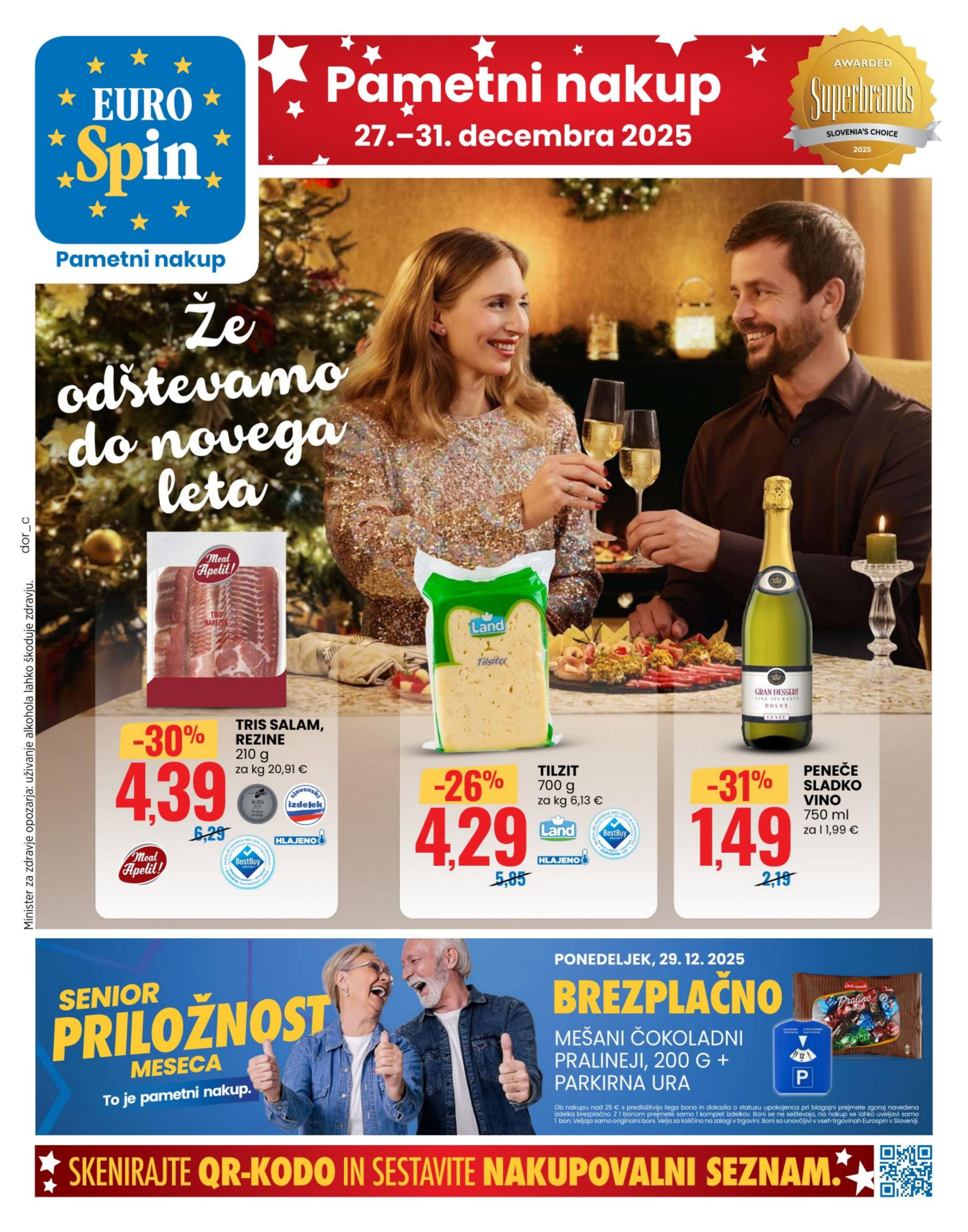 Stran 1. Eurospin kataloga - Akcije od 27.12. do 31.12.2025.