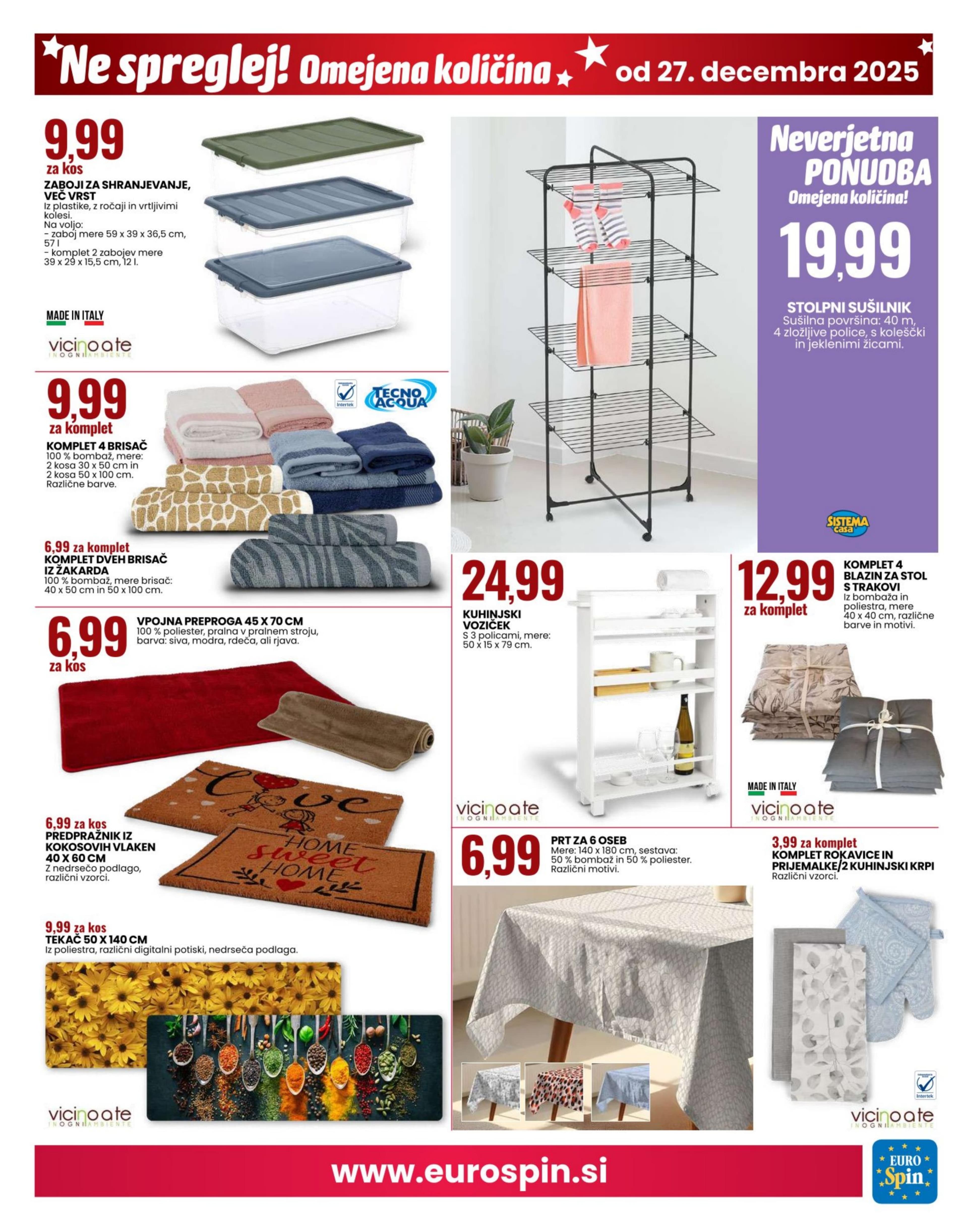 Stran 15. Eurospin kataloga - Akcije od 27.12. do 31.12.2025.
