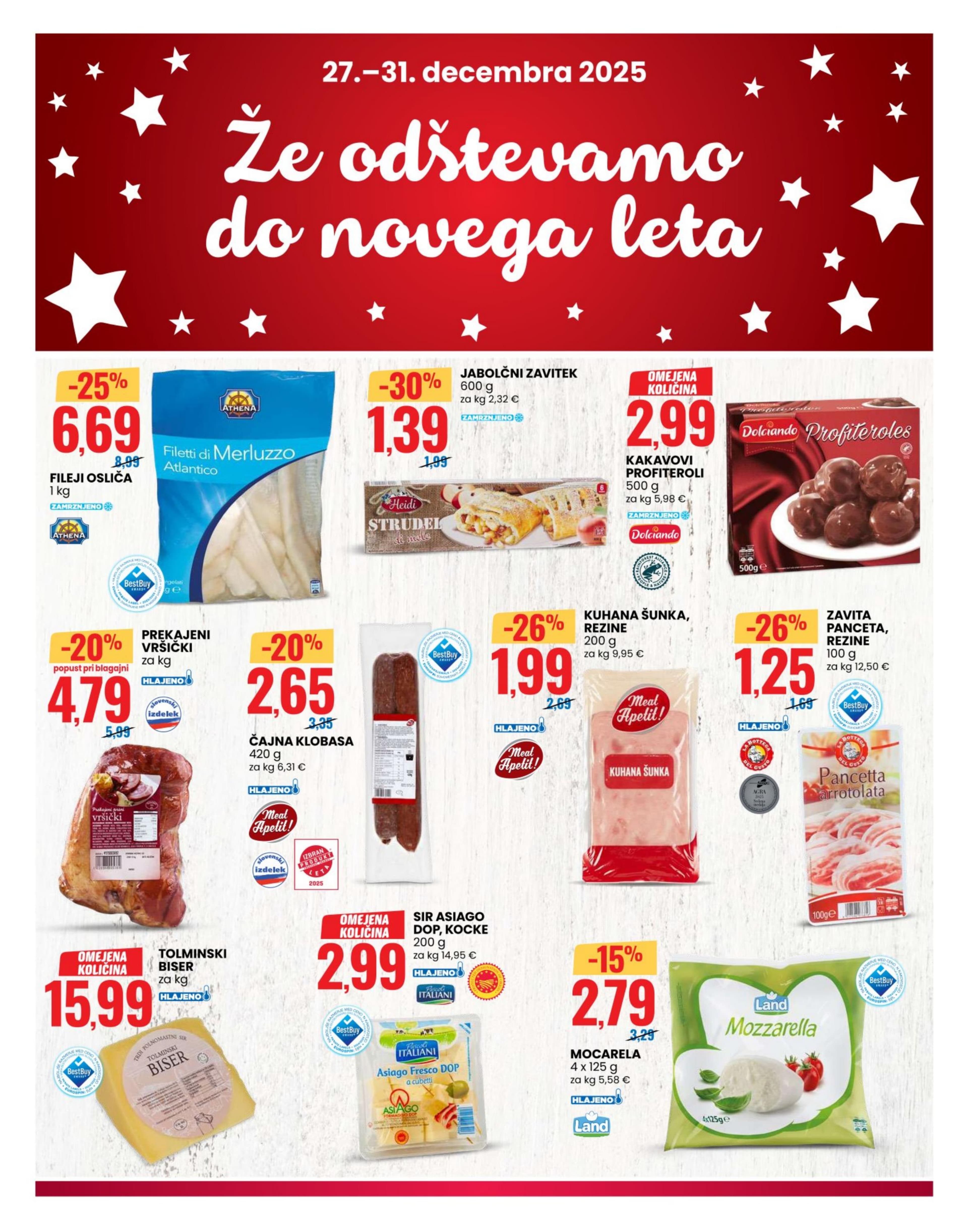 Stran 2. Eurospin kataloga - Akcije od 27.12. do 31.12.2025.