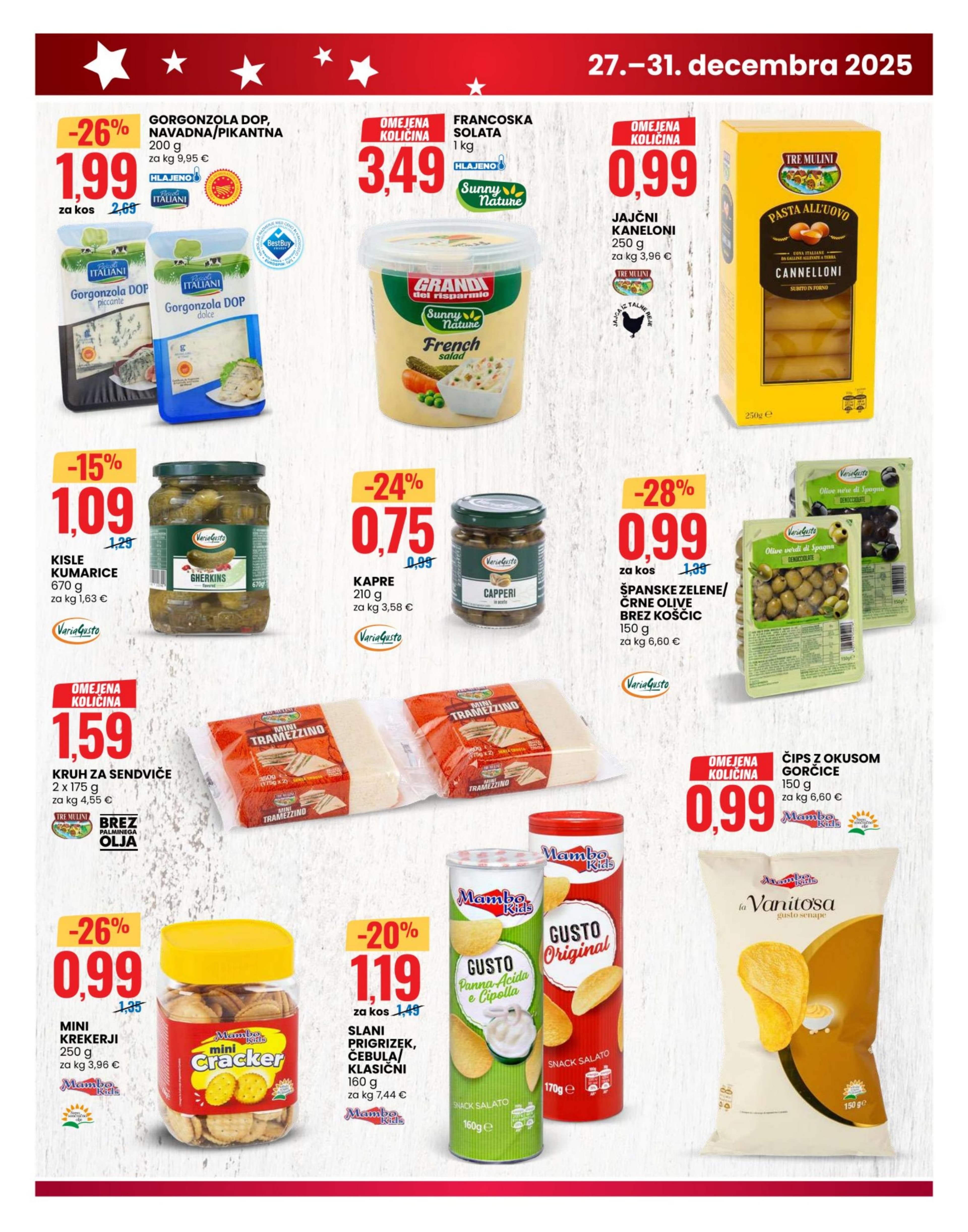 Stran 3. Eurospin kataloga - Akcije od 27.12. do 31.12.2025.
