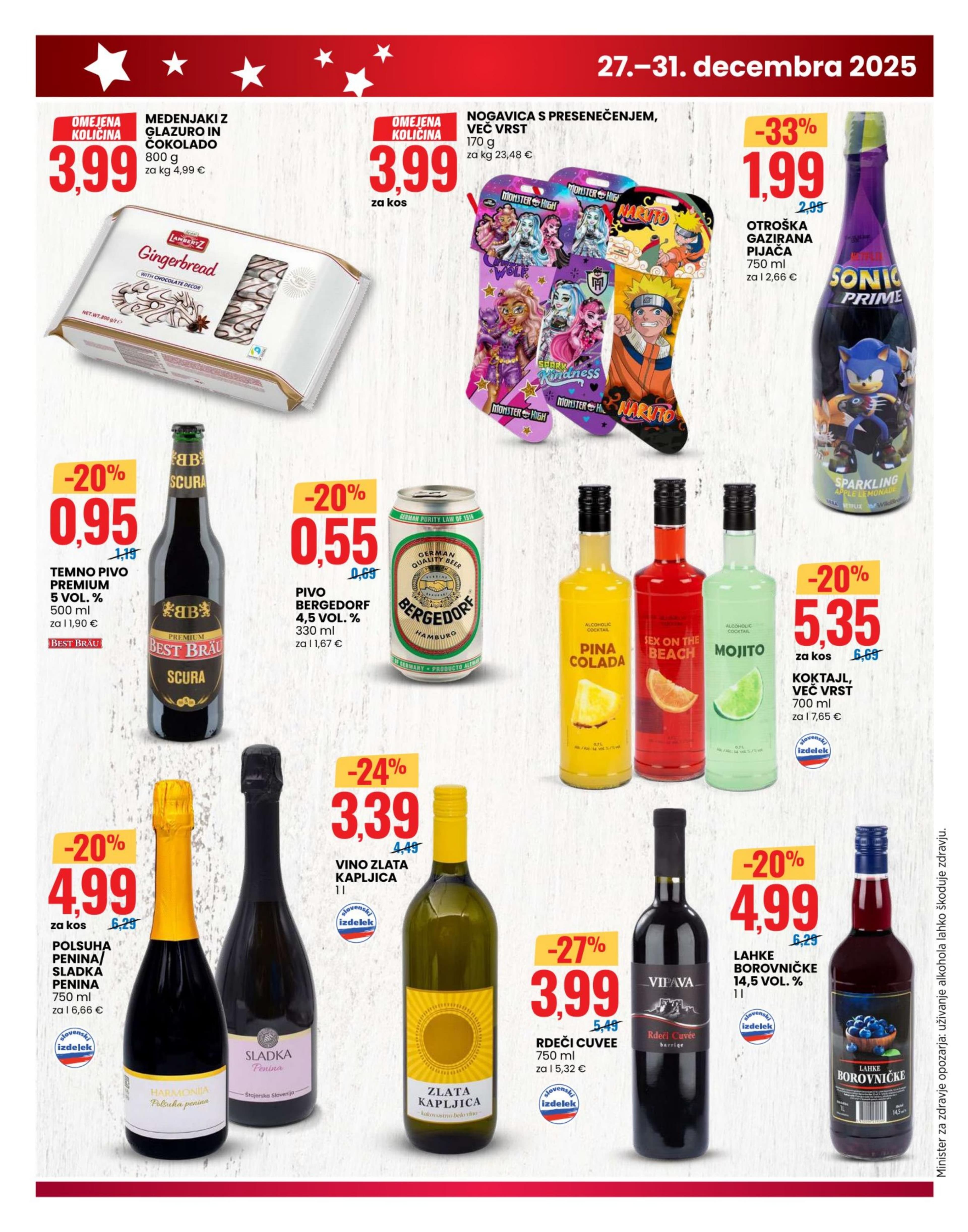 Stran 4. Eurospin kataloga - Akcije od 27.12. do 31.12.2025.