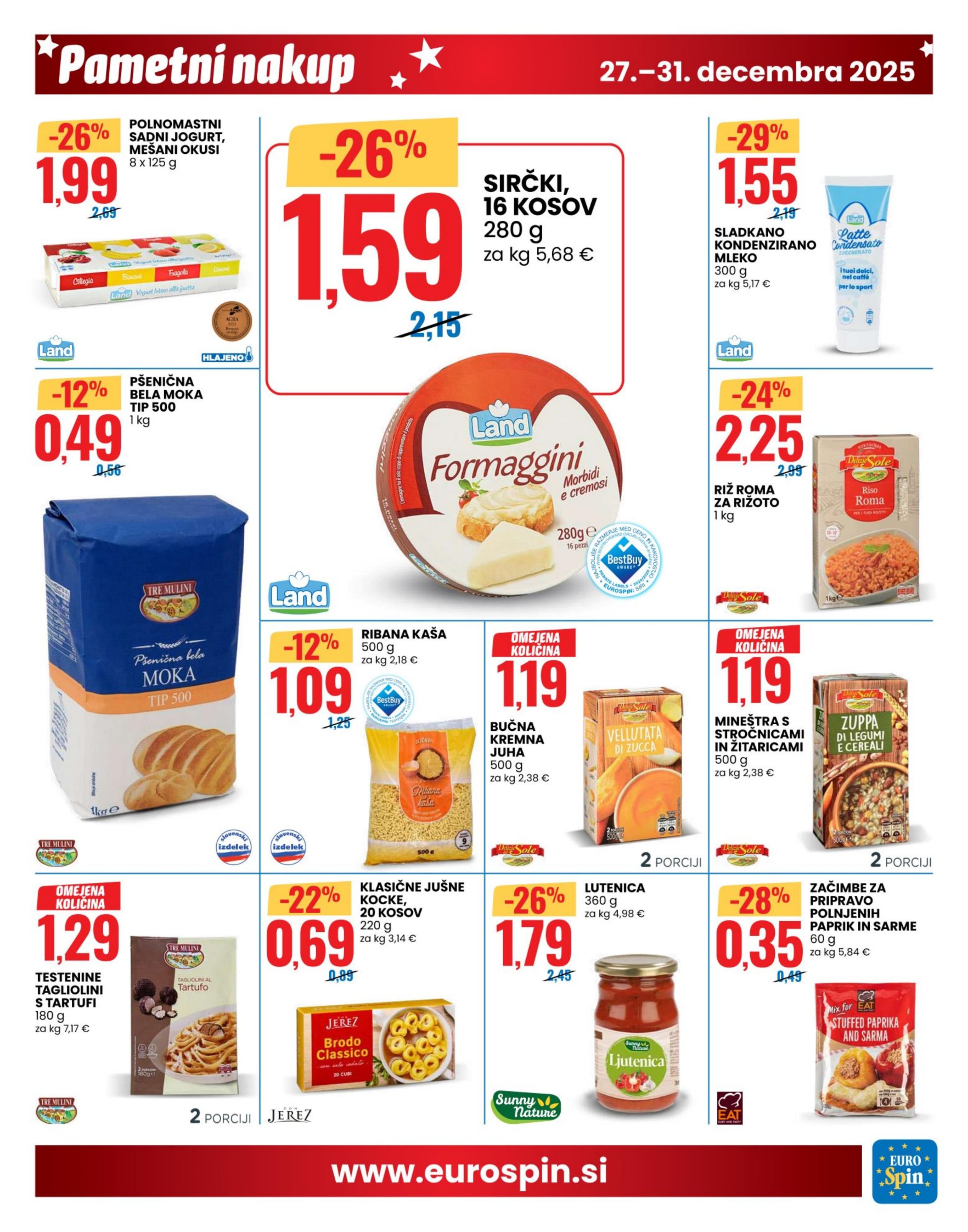 Stran 7. Eurospin kataloga - Akcije od 27.12. do 31.12.2025.