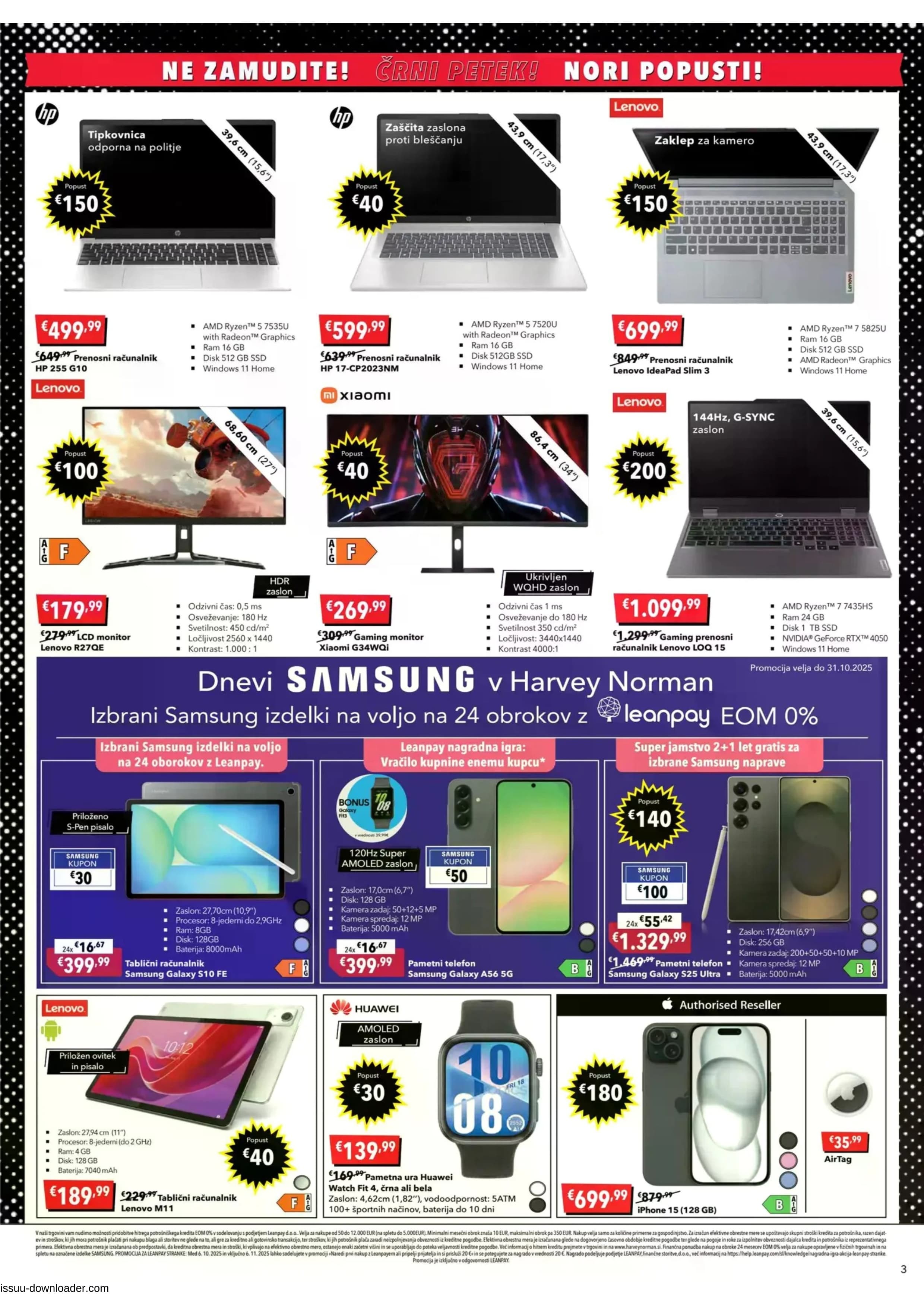 Stran 3. Harvey Norman kataloga - Akcije od 23.10. do 02.11.2025.