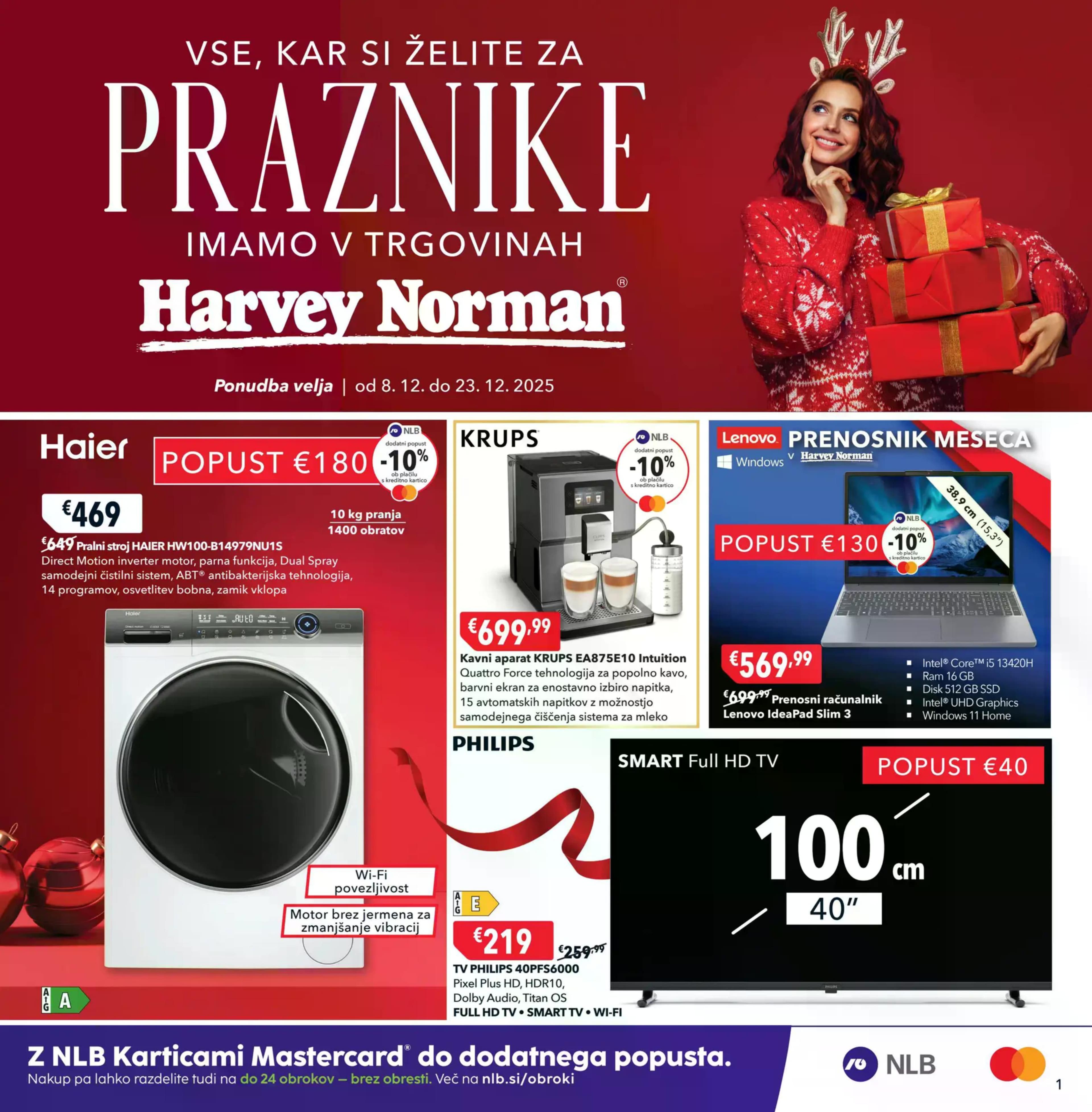 Stran 1. Harvey Norman kataloga - Akcije od 08.12. do 23.12.2025.