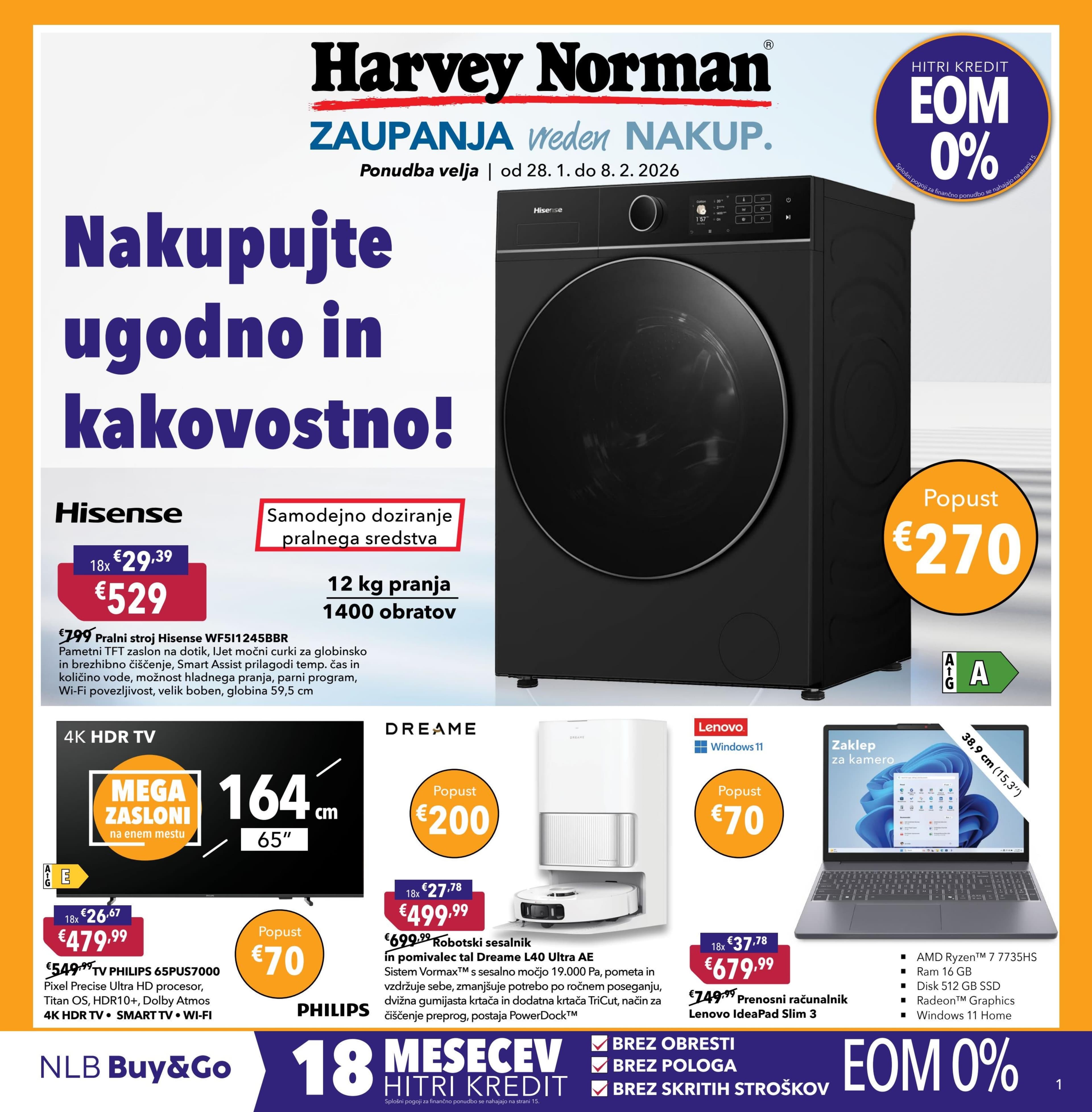 Stran 1. Harvey Norman kataloga - Nakupujte ugodno in kakovostno!