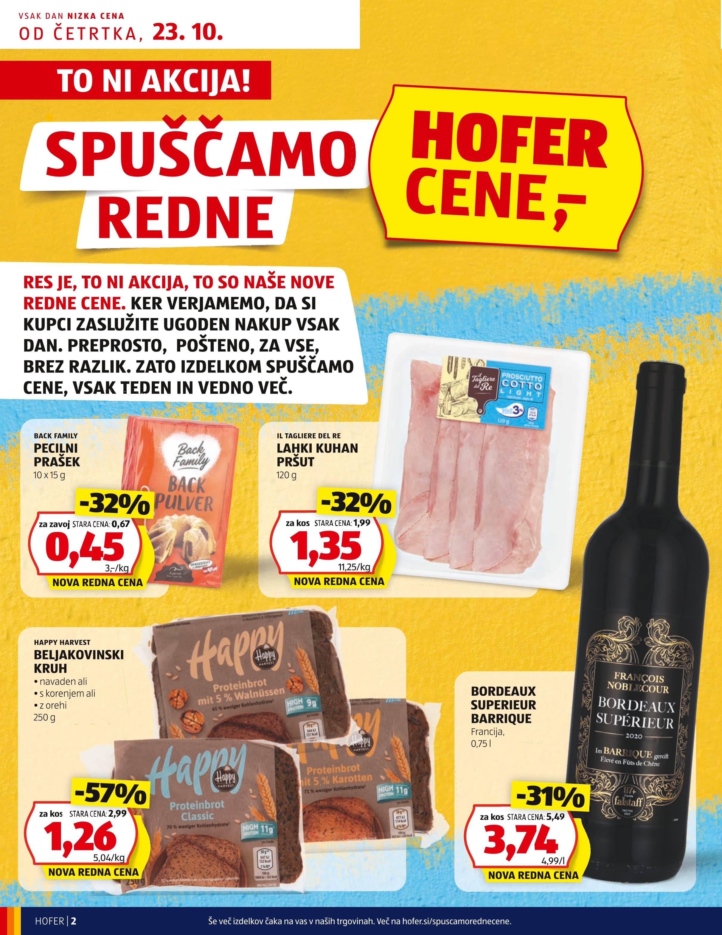 Stran 2. Hofer kataloga - Akcije od 23.10. do 31.10.2025.