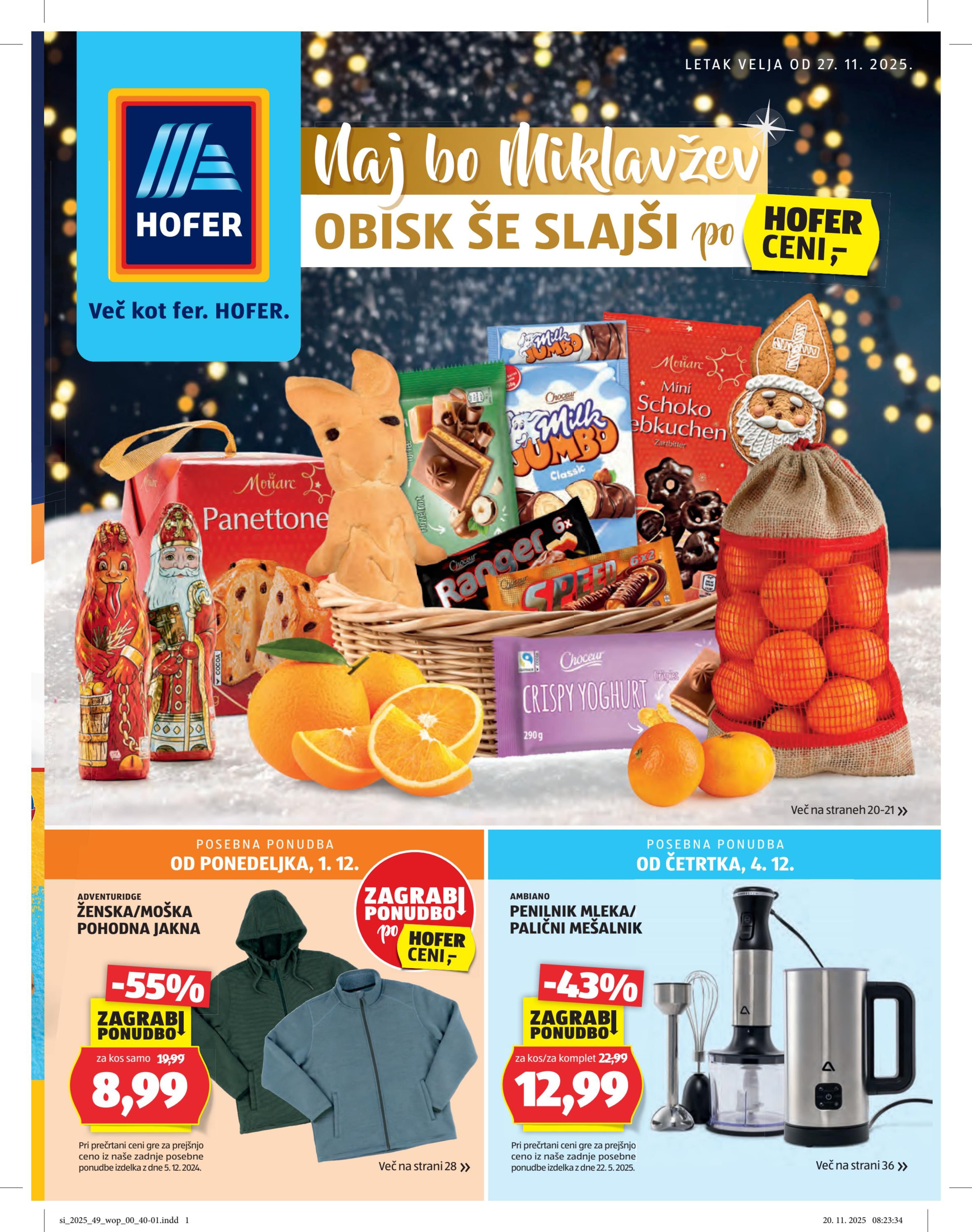 Stran 1. Hofer kataloga - Akcije od 27.11. do 06.12.2025.