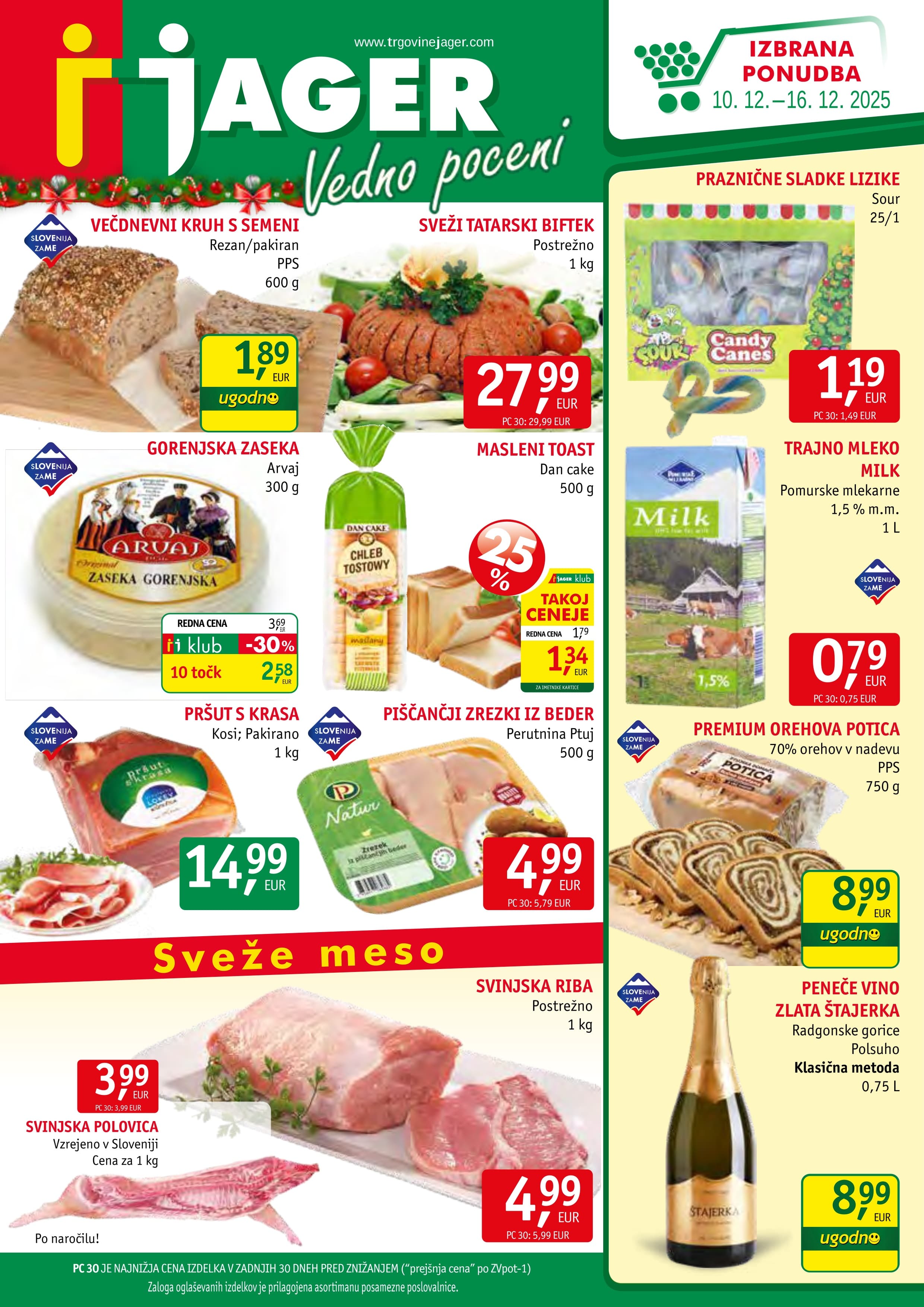 Stran 1. Jager kataloga - Akcije od 10.12. do 16.12.2025.