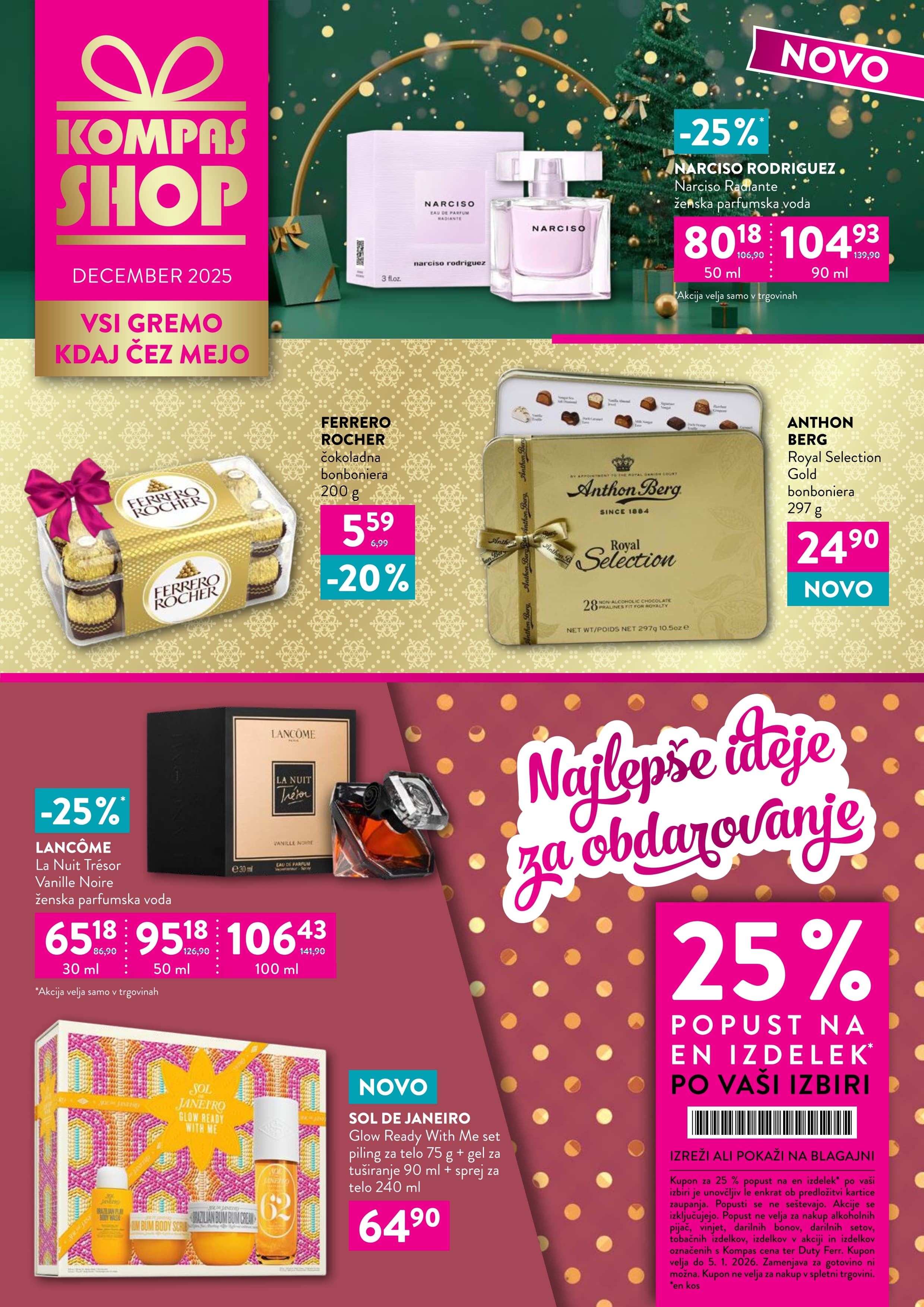 Stran 1. Kompas Shop kataloga - Akcije od 01.12. do 05.01.2026.