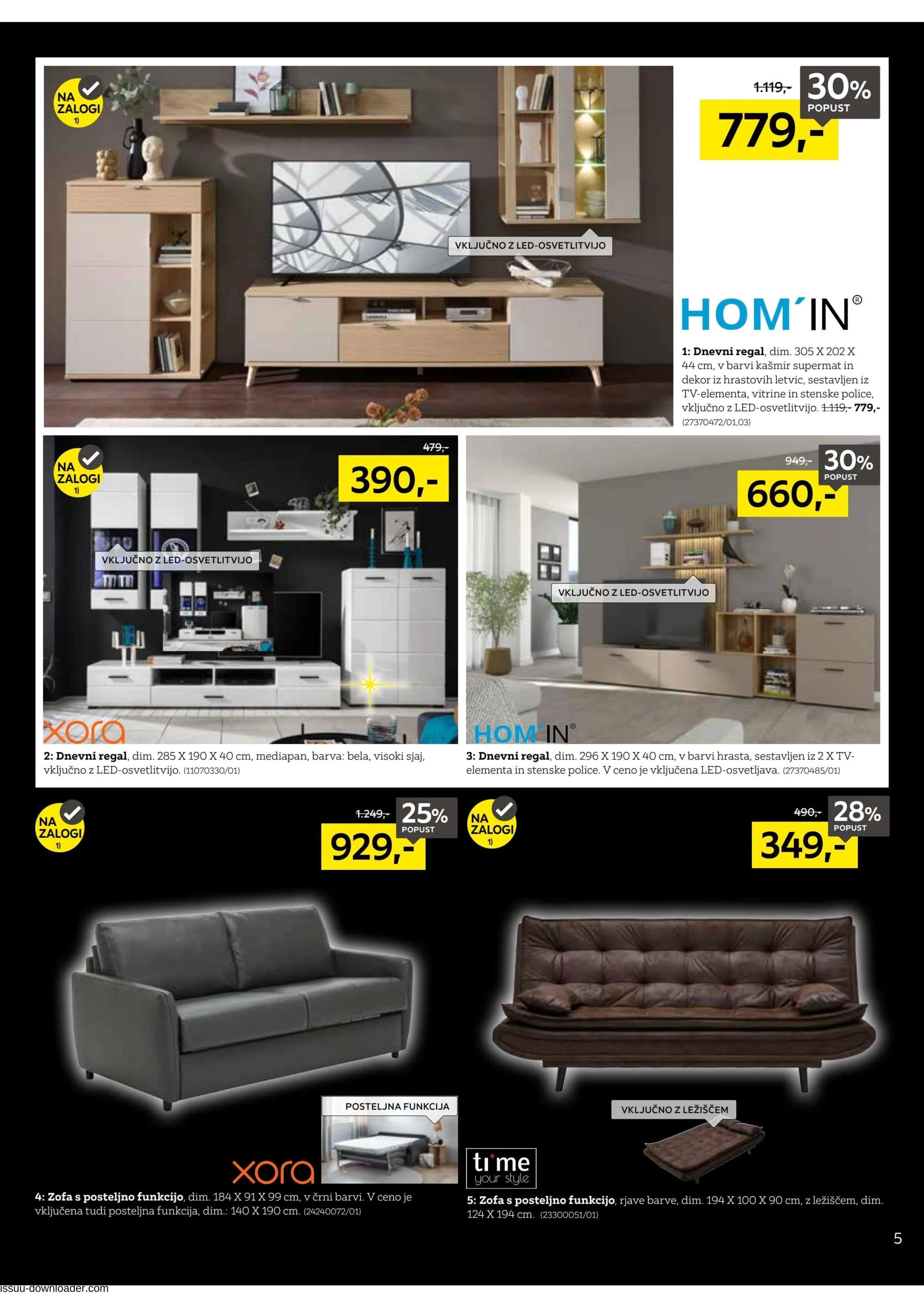 Stran 5. Lesnina kataloga - Akcije od 04.11. do 15.11.2025.