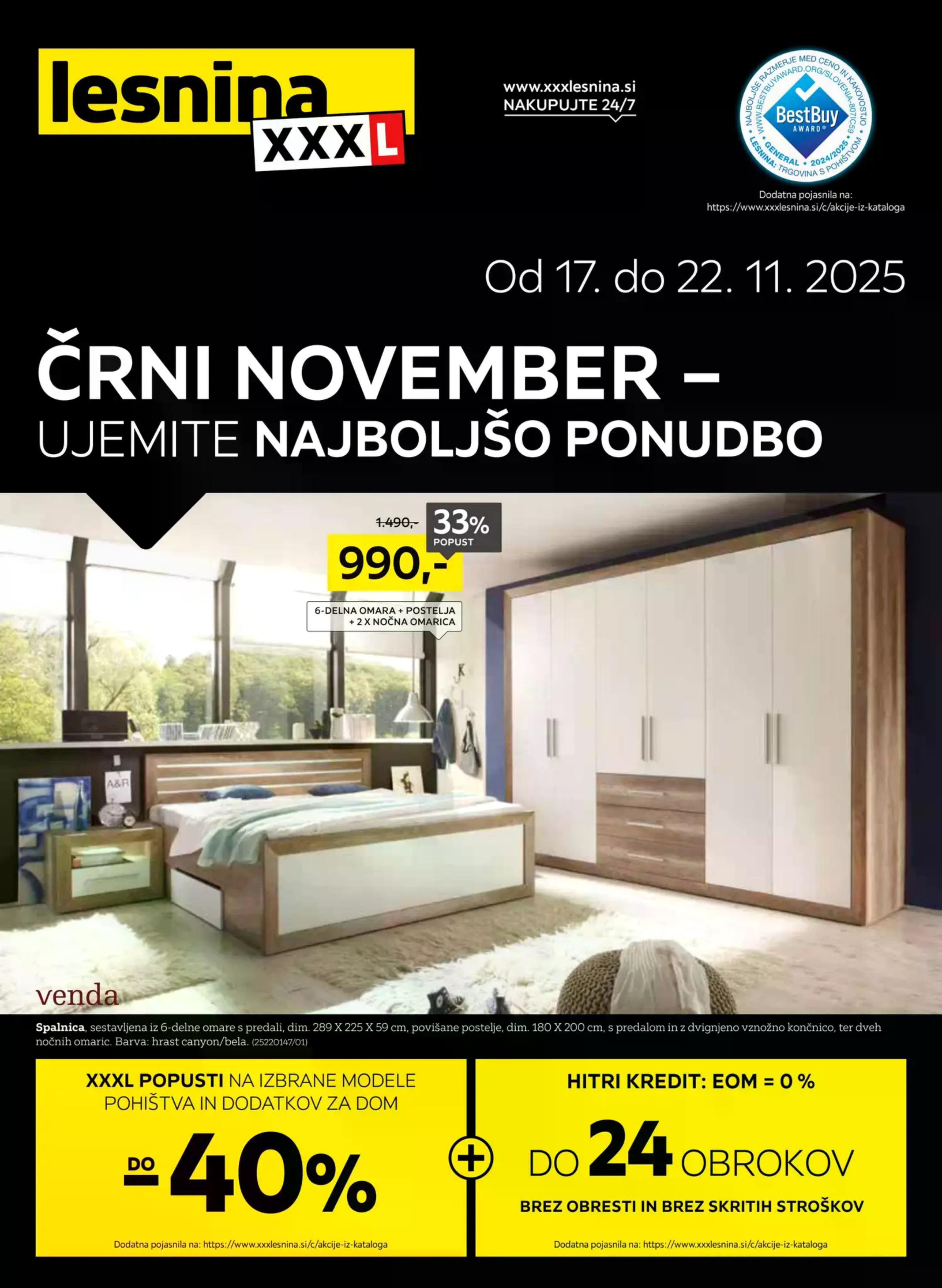 Stran 1. Lesnina kataloga - Akcije od 17.11. do 22.11.2025.