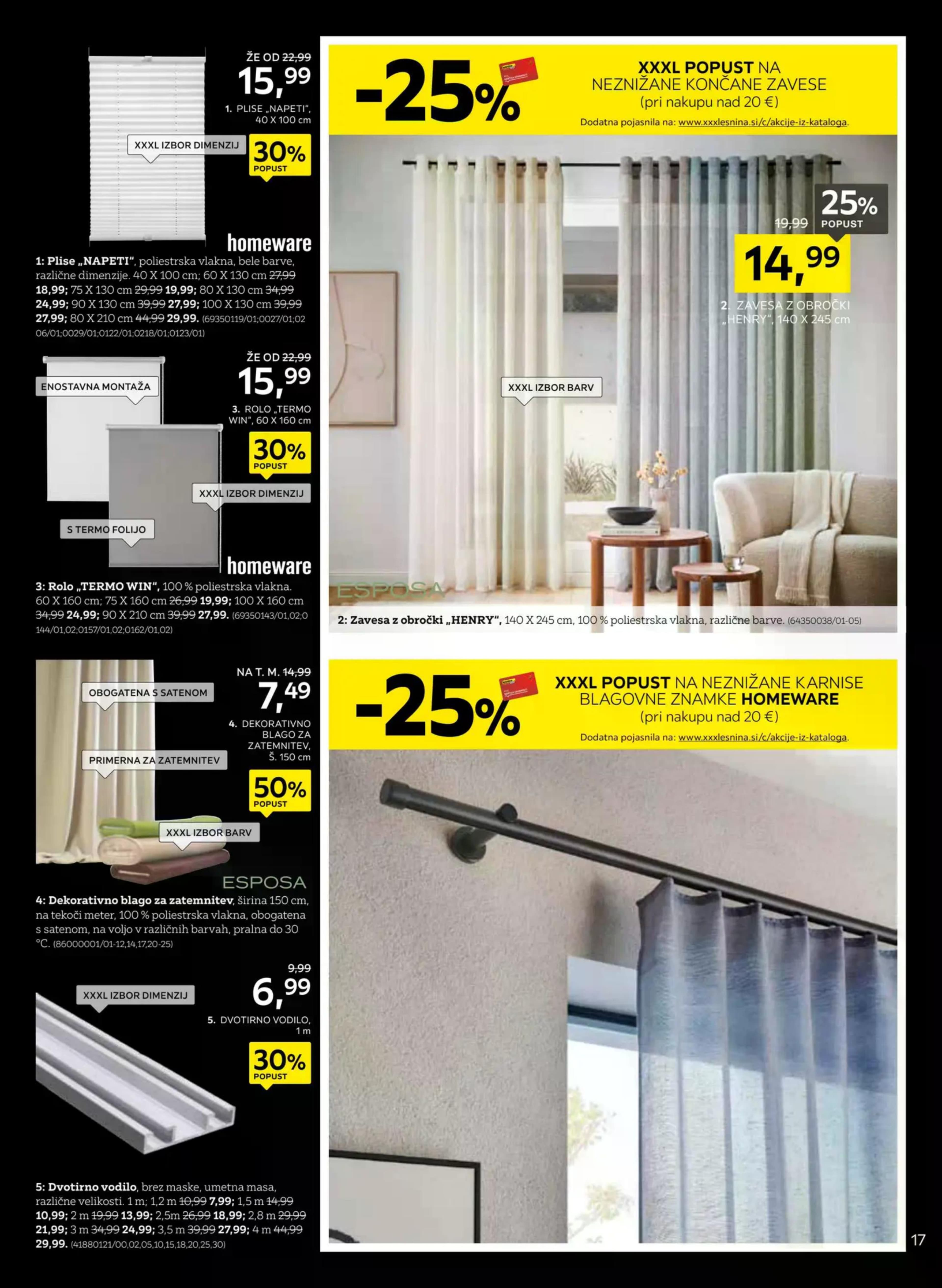 Stran 17. Lesnina kataloga - Akcije od 17.11. do 22.11.2025.