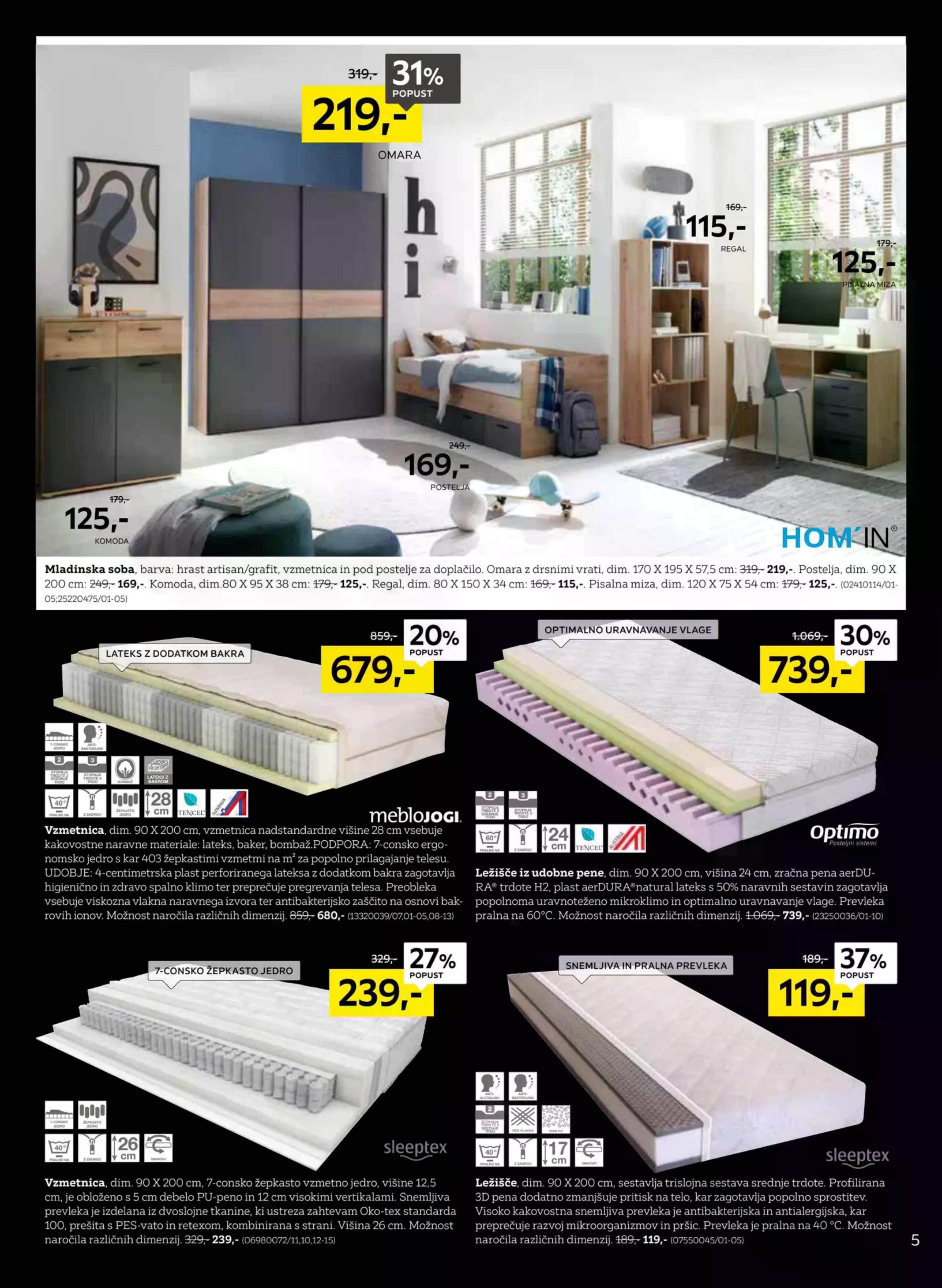 Stran 5. Lesnina kataloga - Akcije od 17.11. do 22.11.2025.