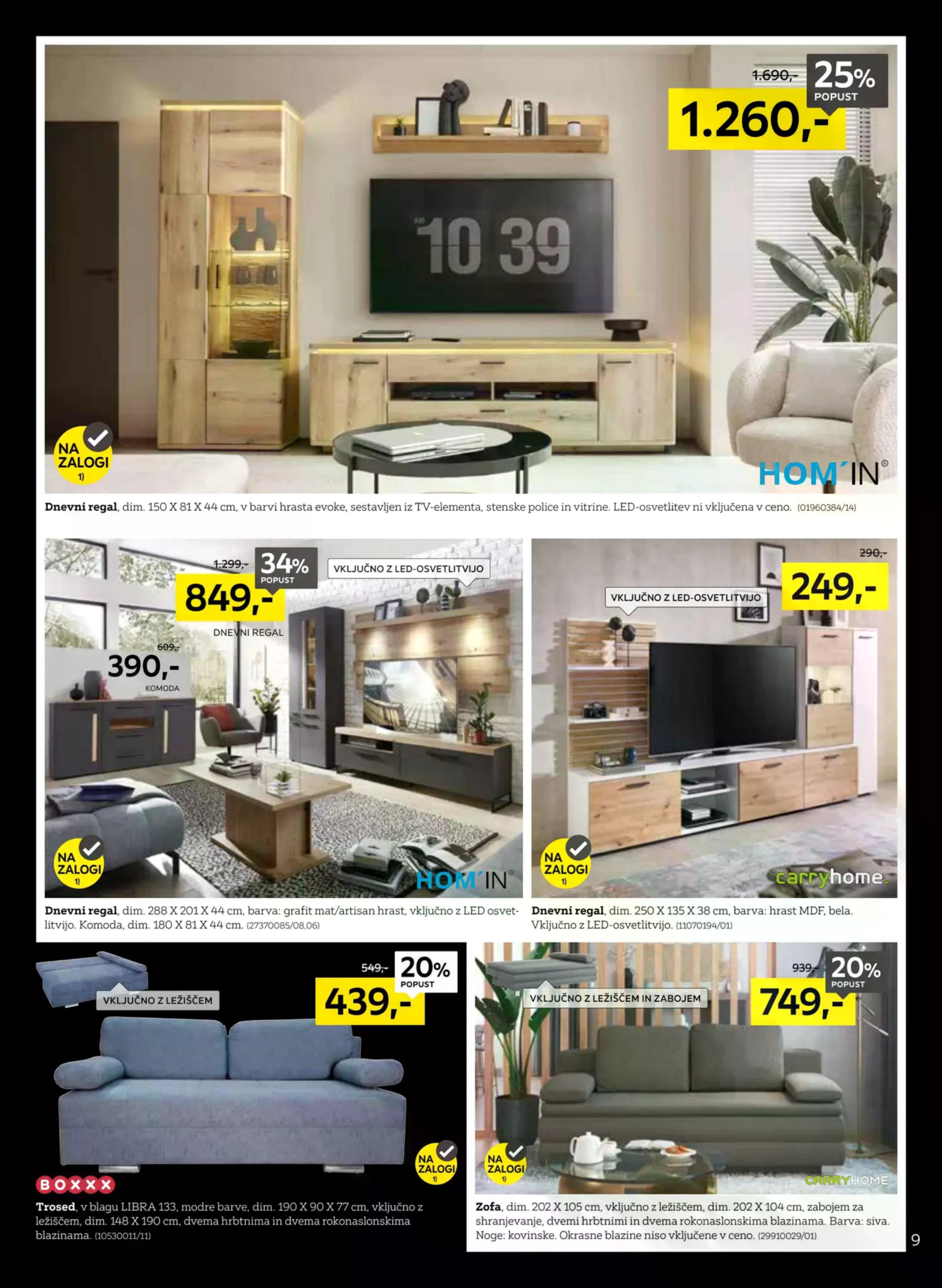 Stran 9. Lesnina kataloga - Akcije od 17.11. do 22.11.2025.