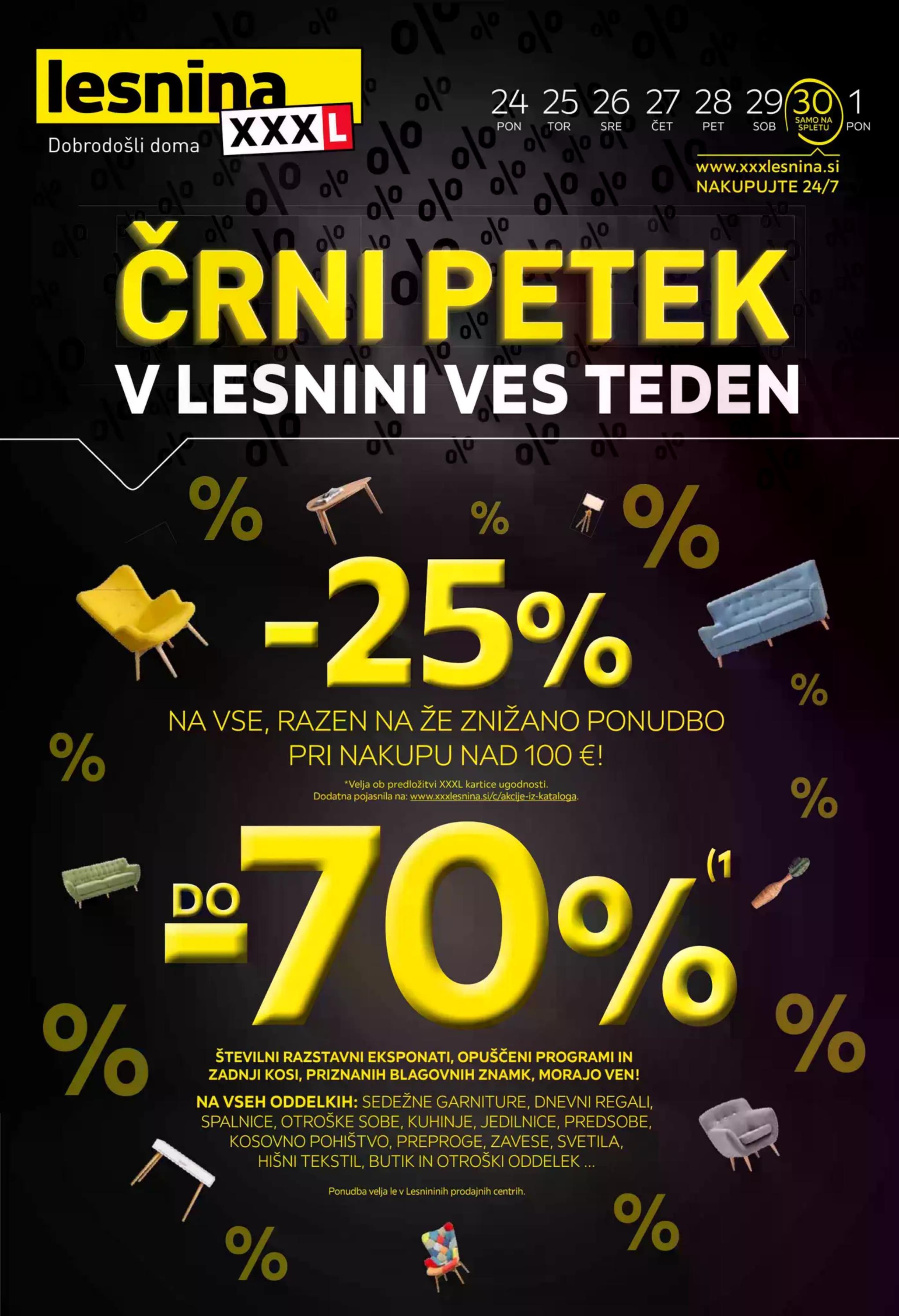 Stran 1. Lesnina kataloga - Akcije od 24.11. do 01.12.2025.