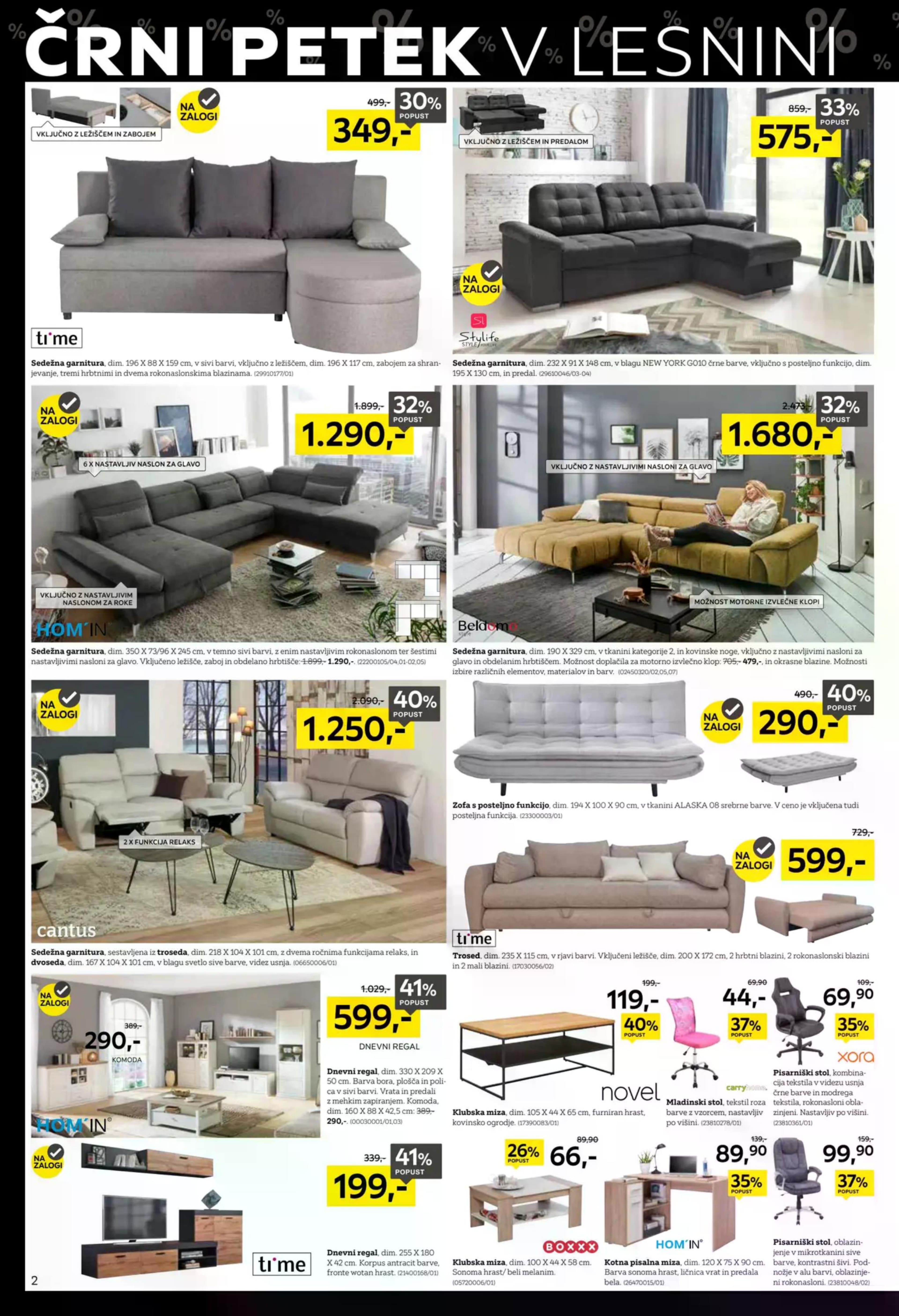 Stran 2. Lesnina kataloga - Akcije od 24.11. do 01.12.2025.