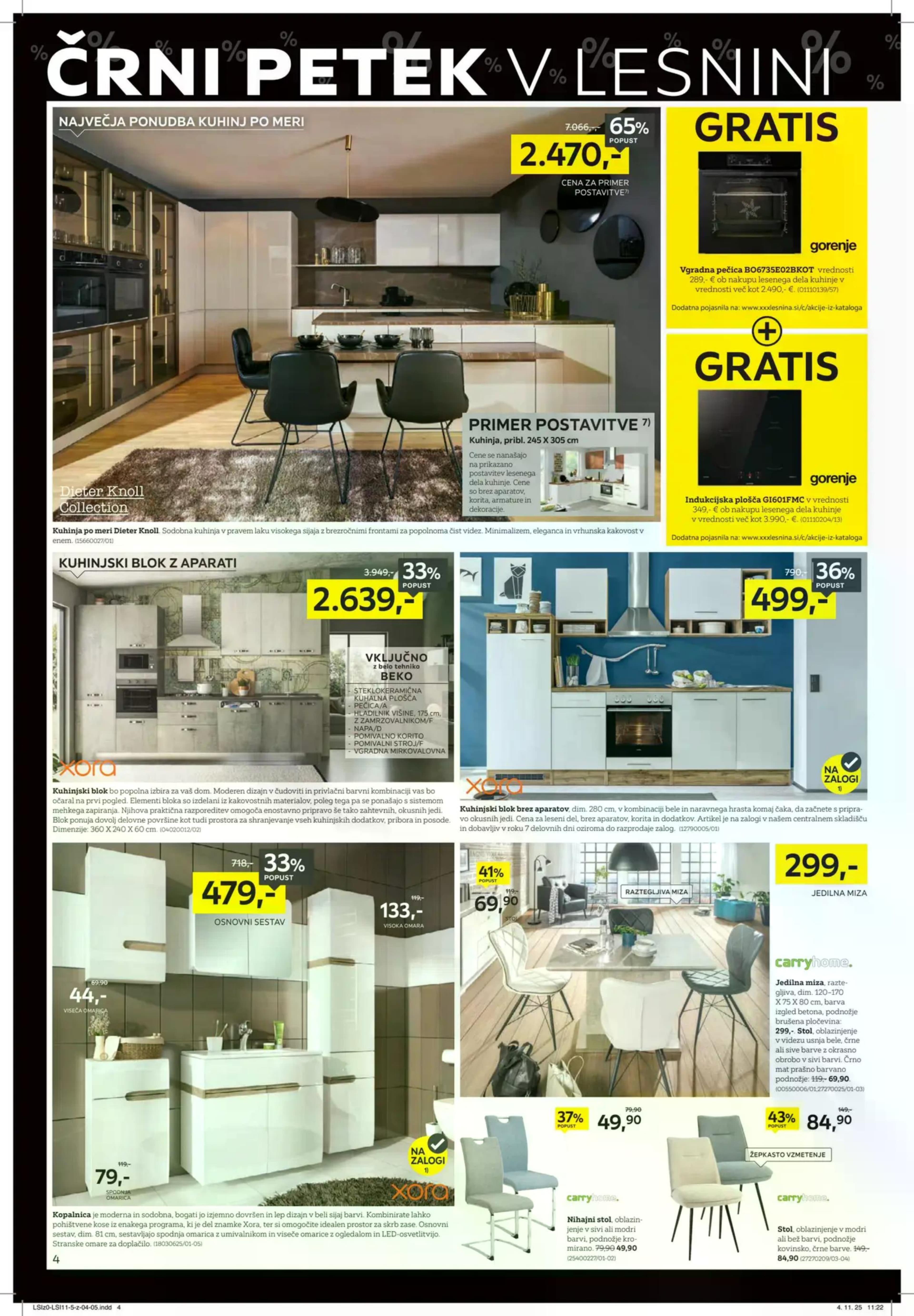 Stran 4. Lesnina kataloga - Akcije od 24.11. do 01.12.2025.