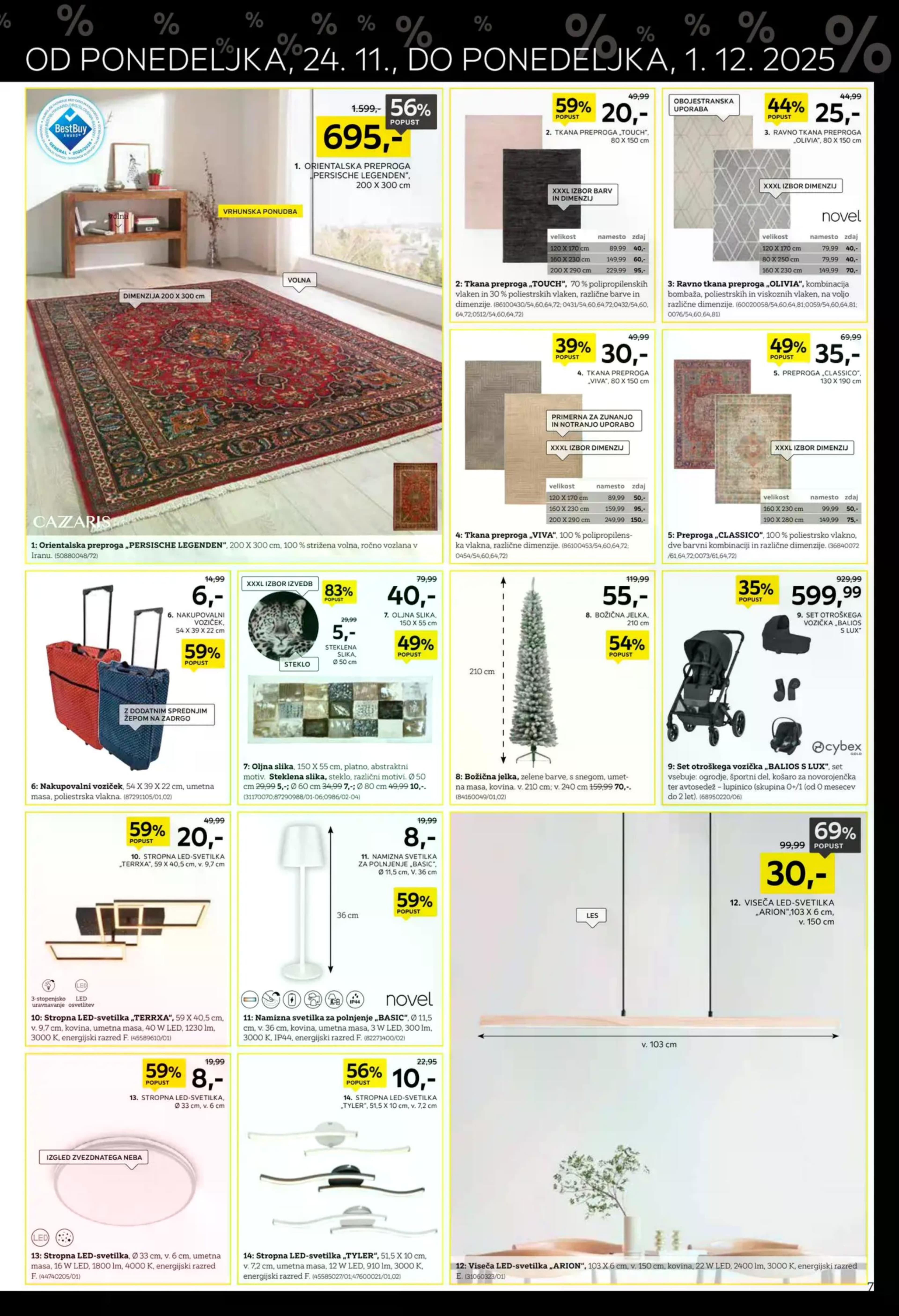 Stran 7. Lesnina kataloga - Akcije od 24.11. do 01.12.2025.